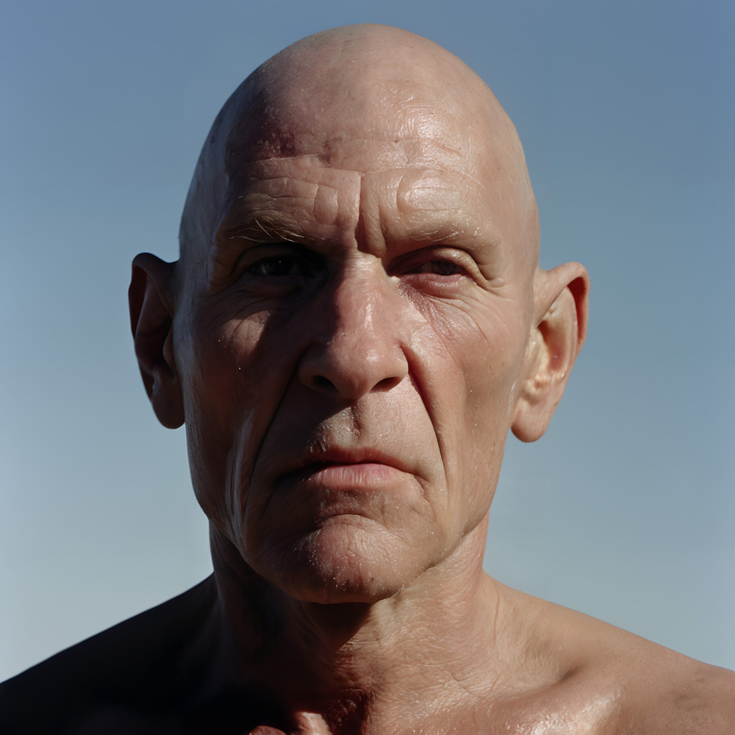 Elderly Man’s Intense Portrait