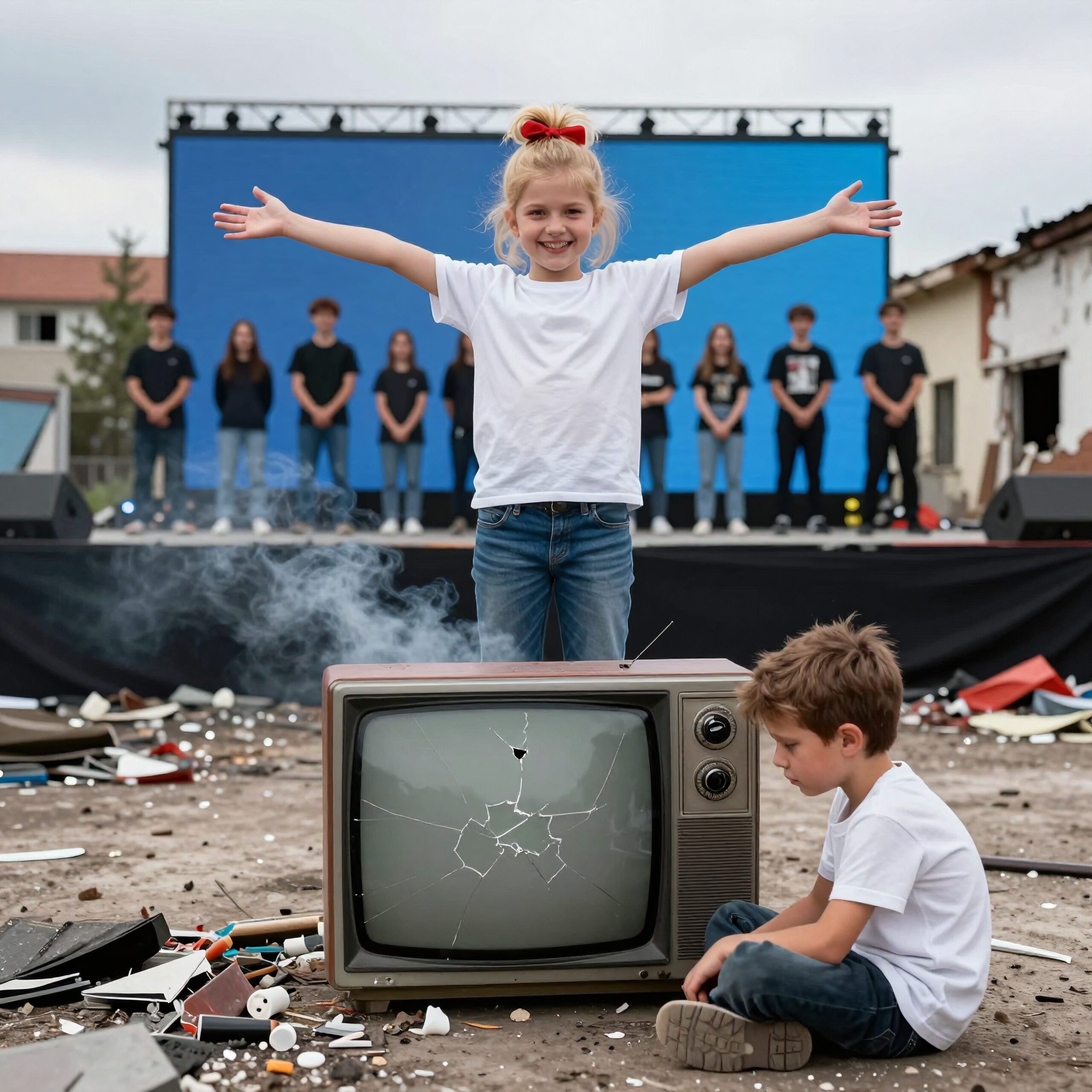 Children Celebrating TV’s Demise