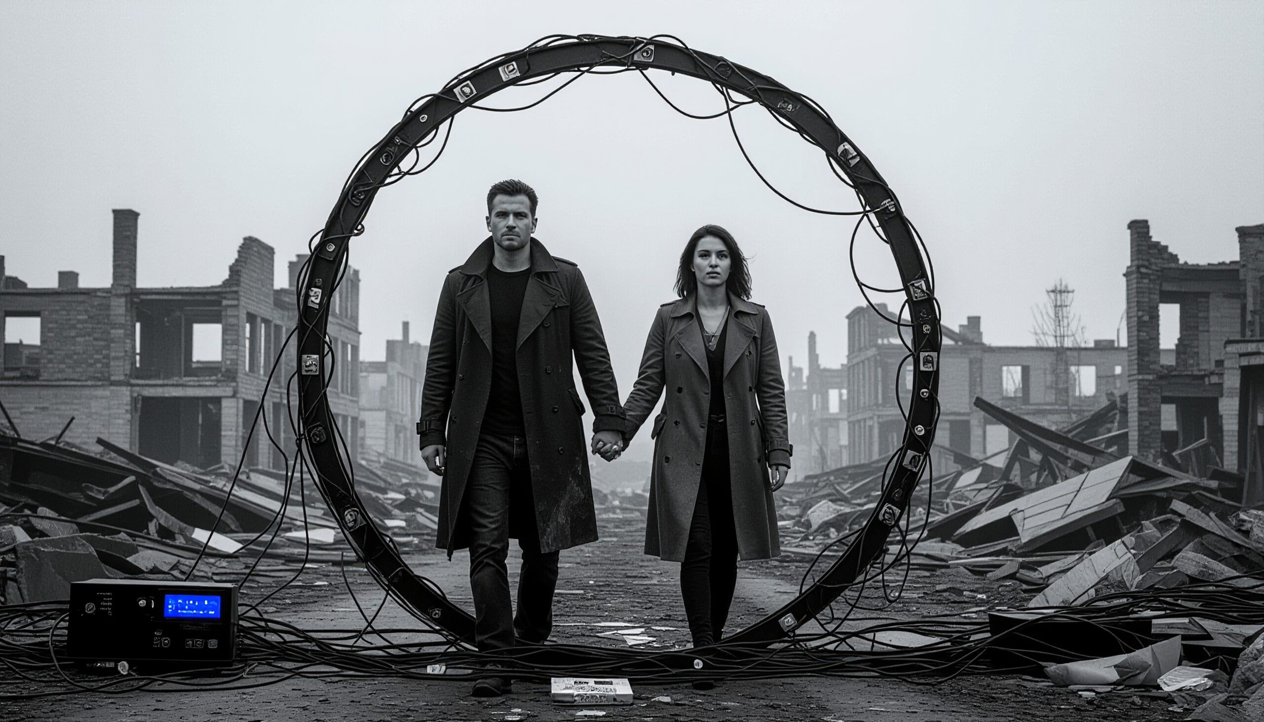 Dystopian Journey Through Time Portal