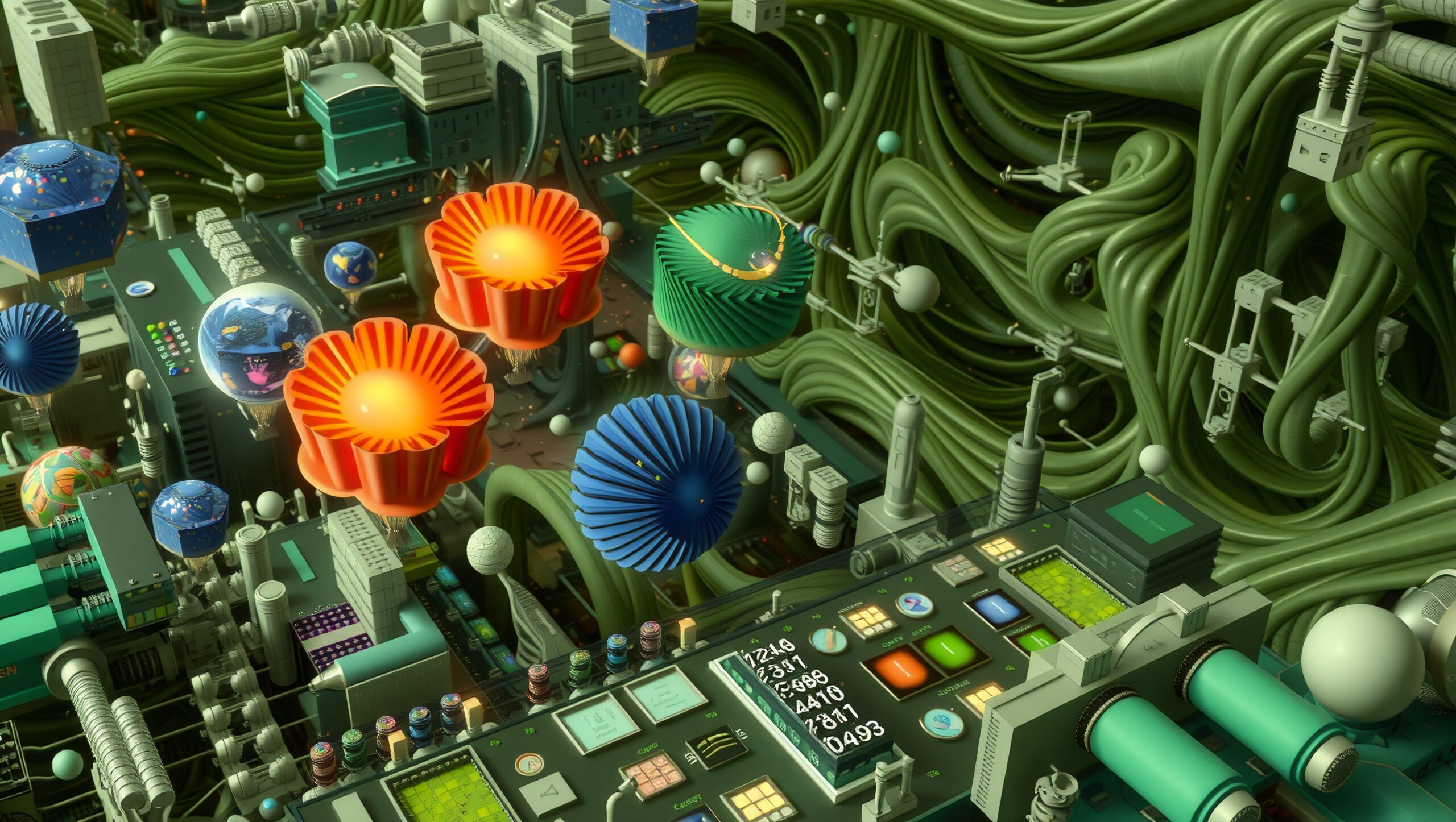 Futuristic Mechanical Landscape