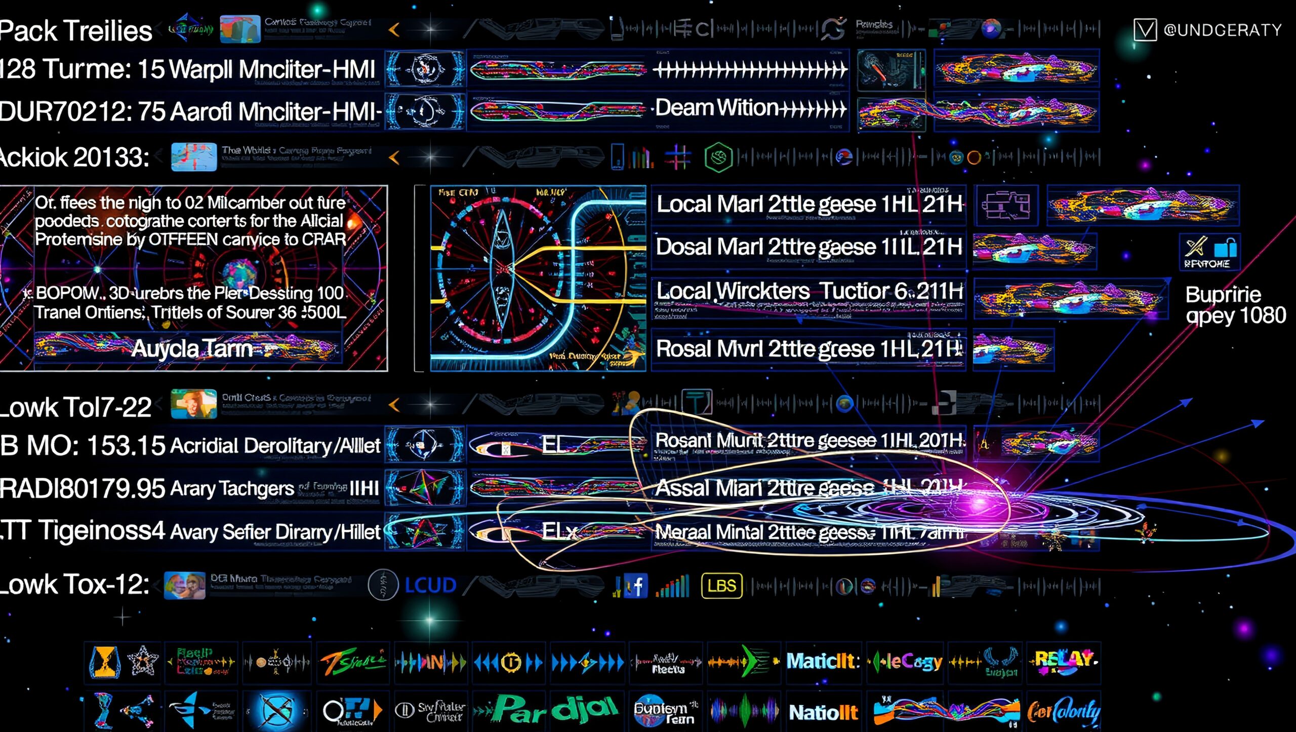 Futuristic Abstract Data Display