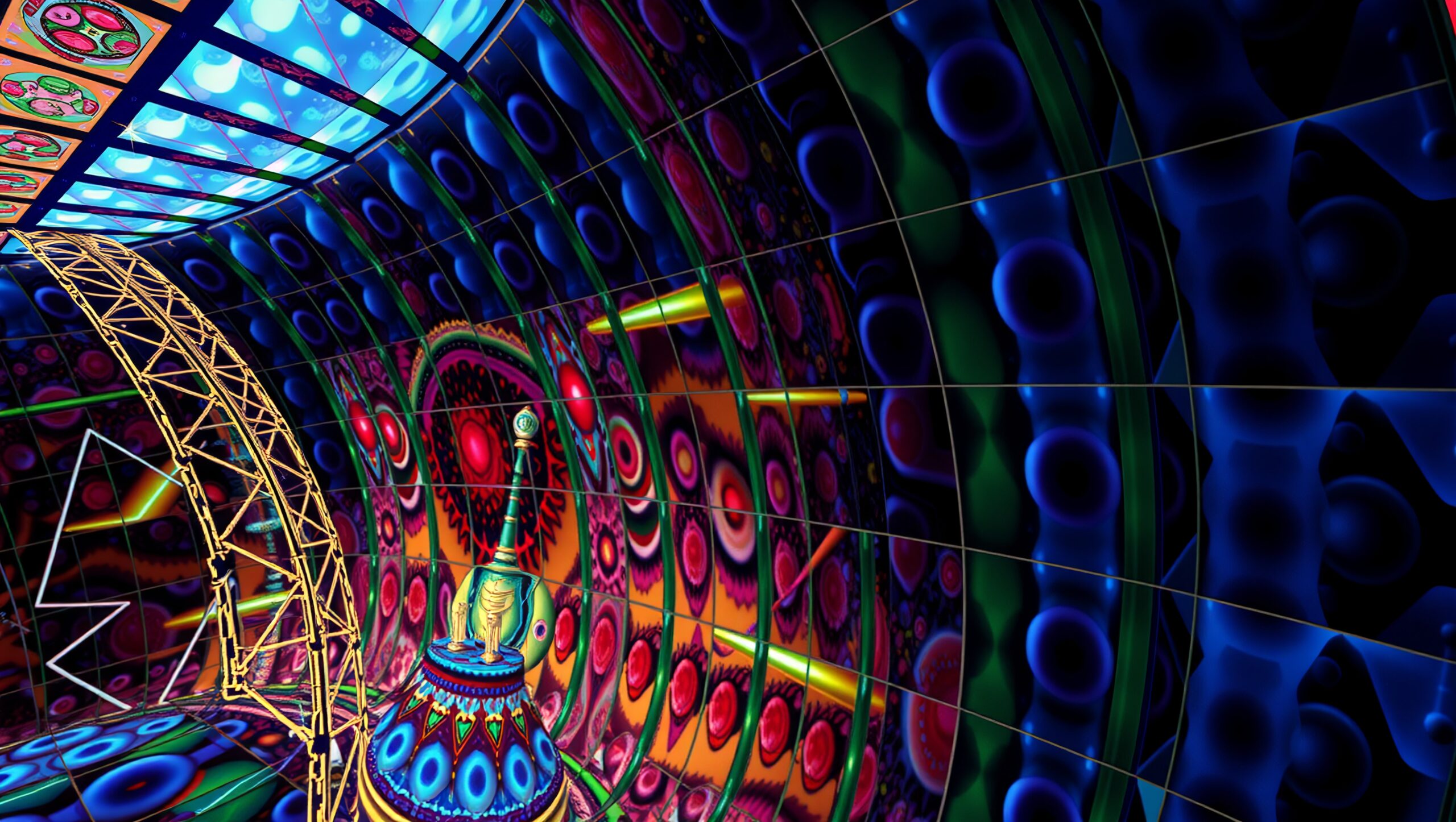 Colorful Surreal Kaleidoscope Interior Art