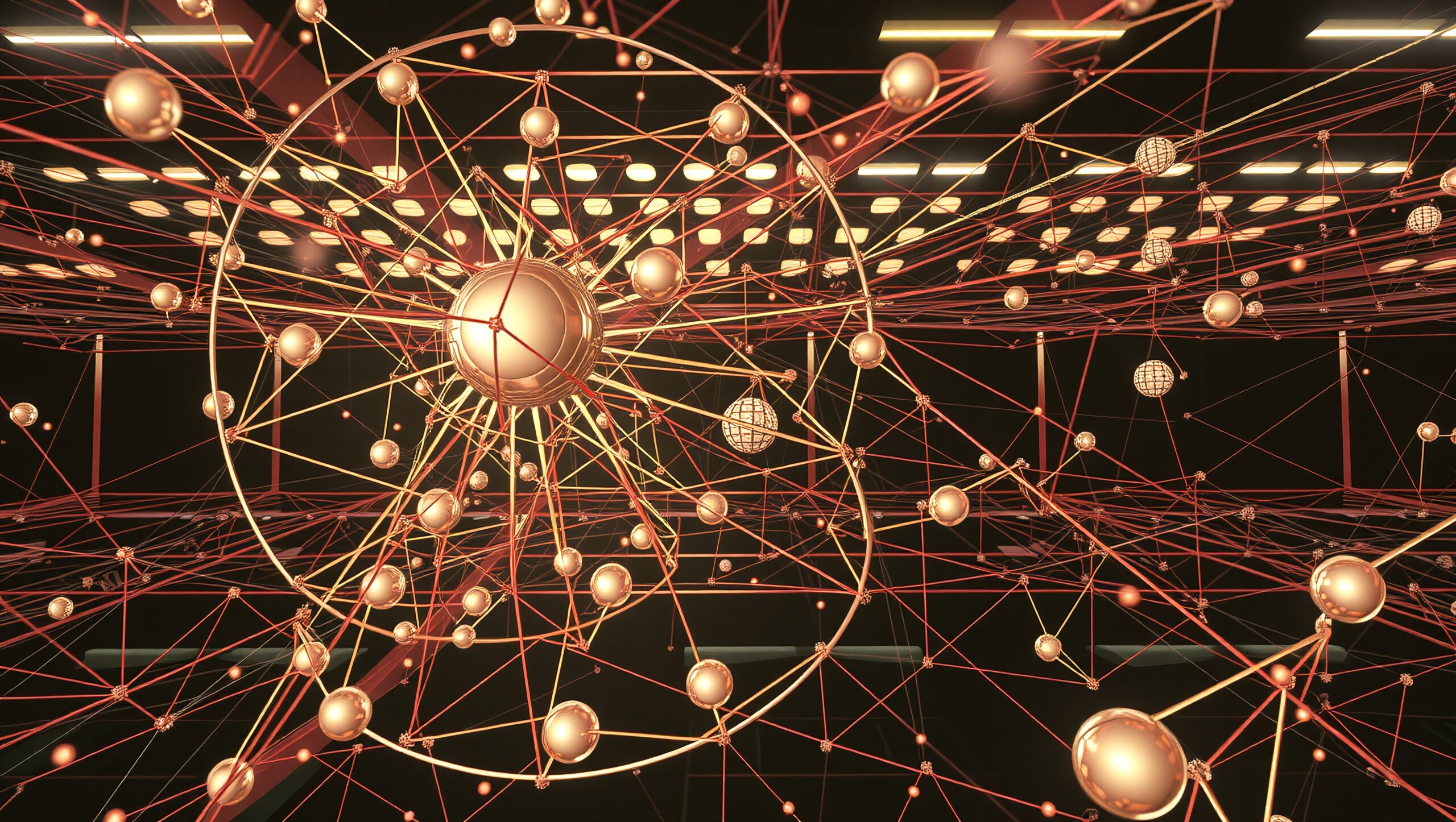 Interconnected Spheres and Glowing Lines