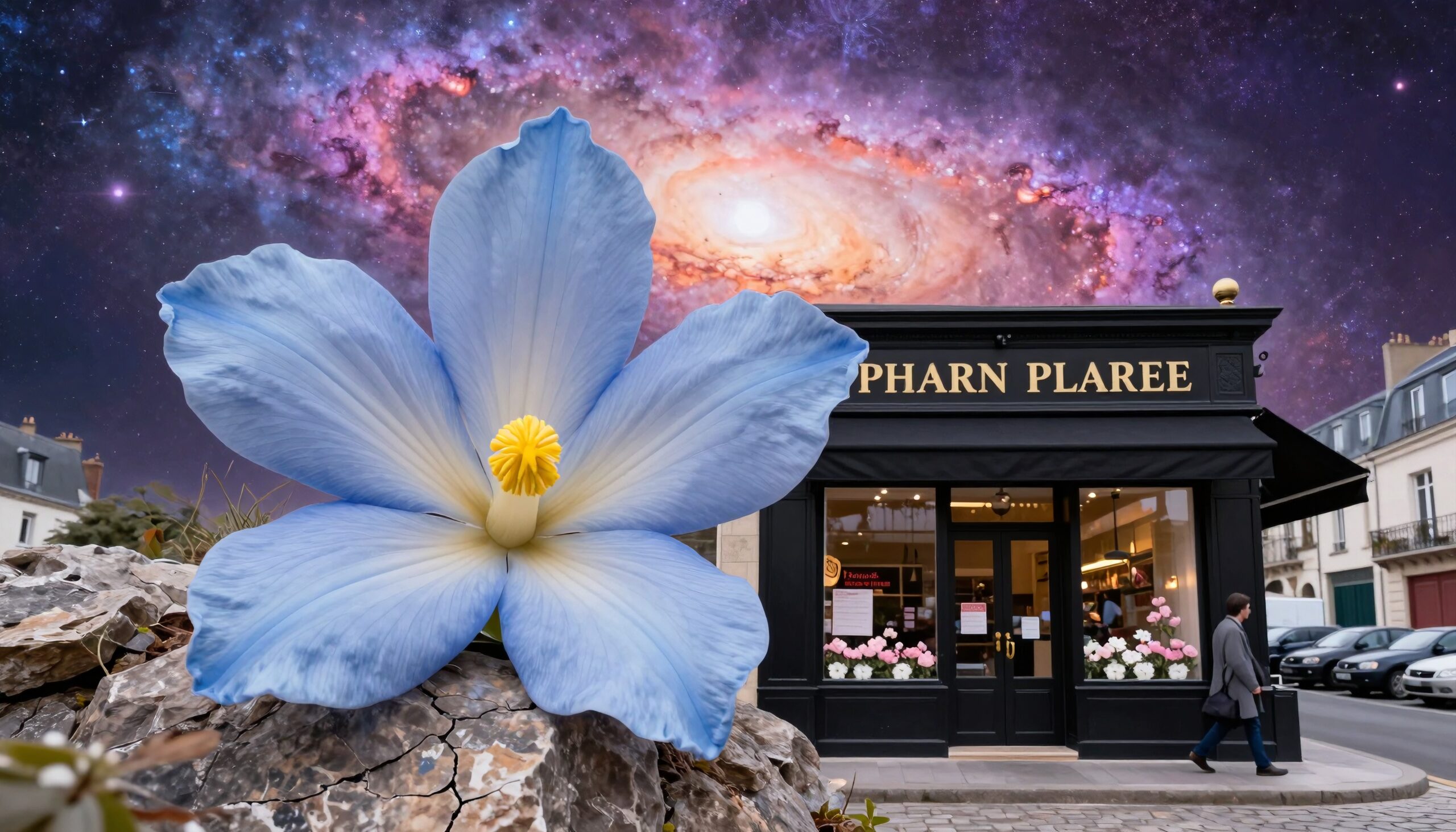 Enchanting Cosmic Flower Storefront