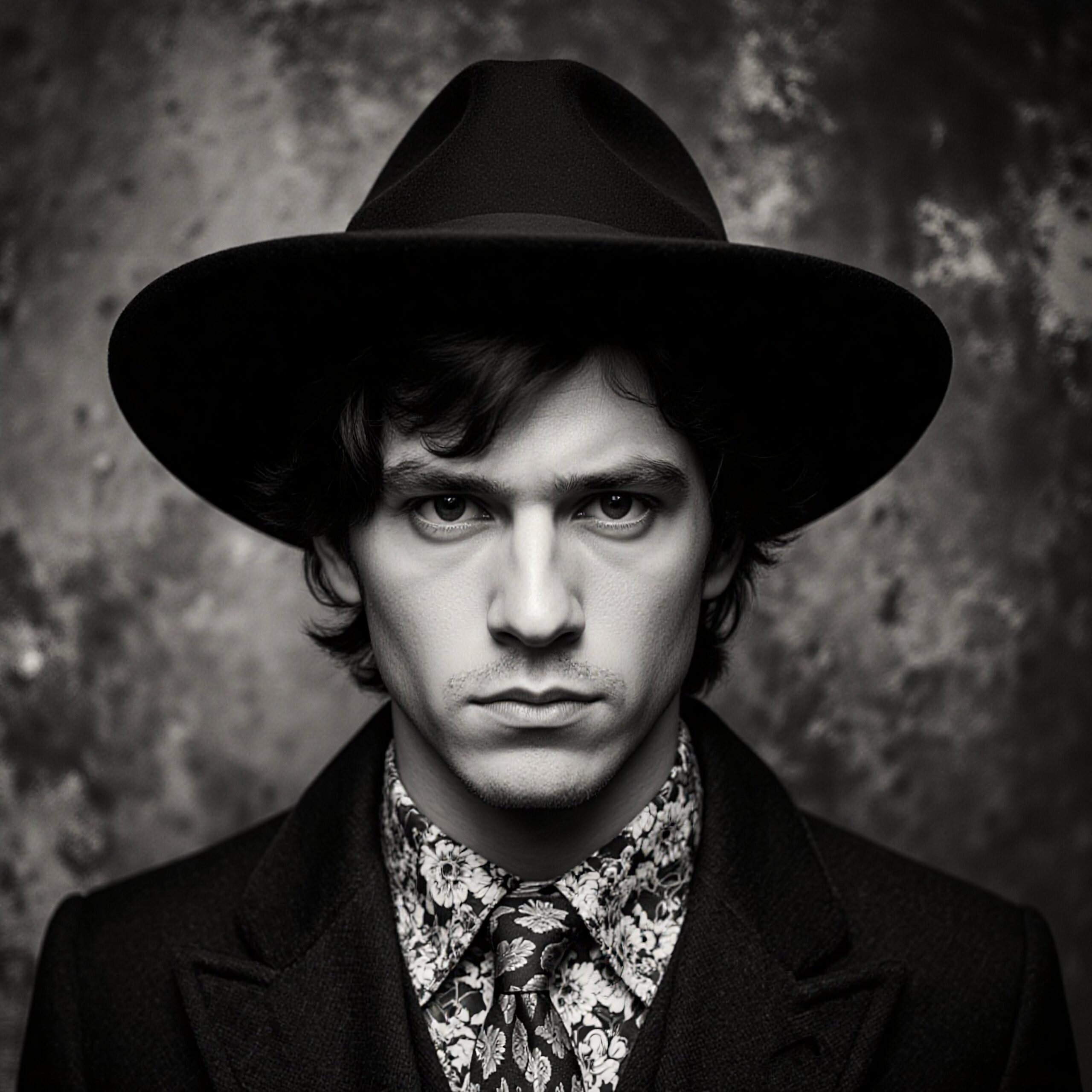 Mysterious man in vintage fashion