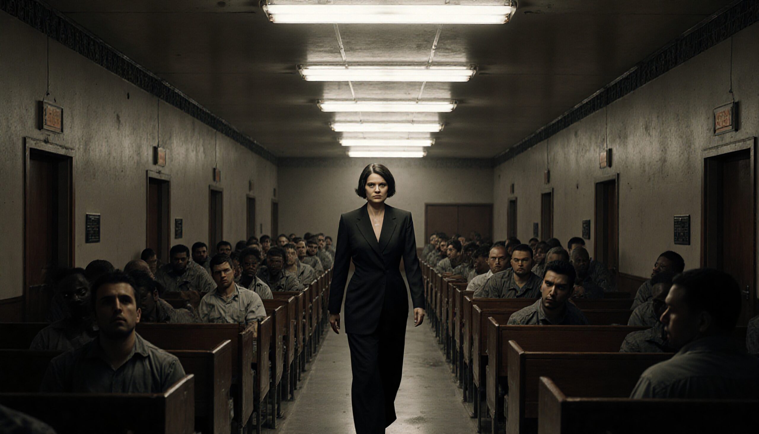 Authoritative Woman Walks Through Aisle