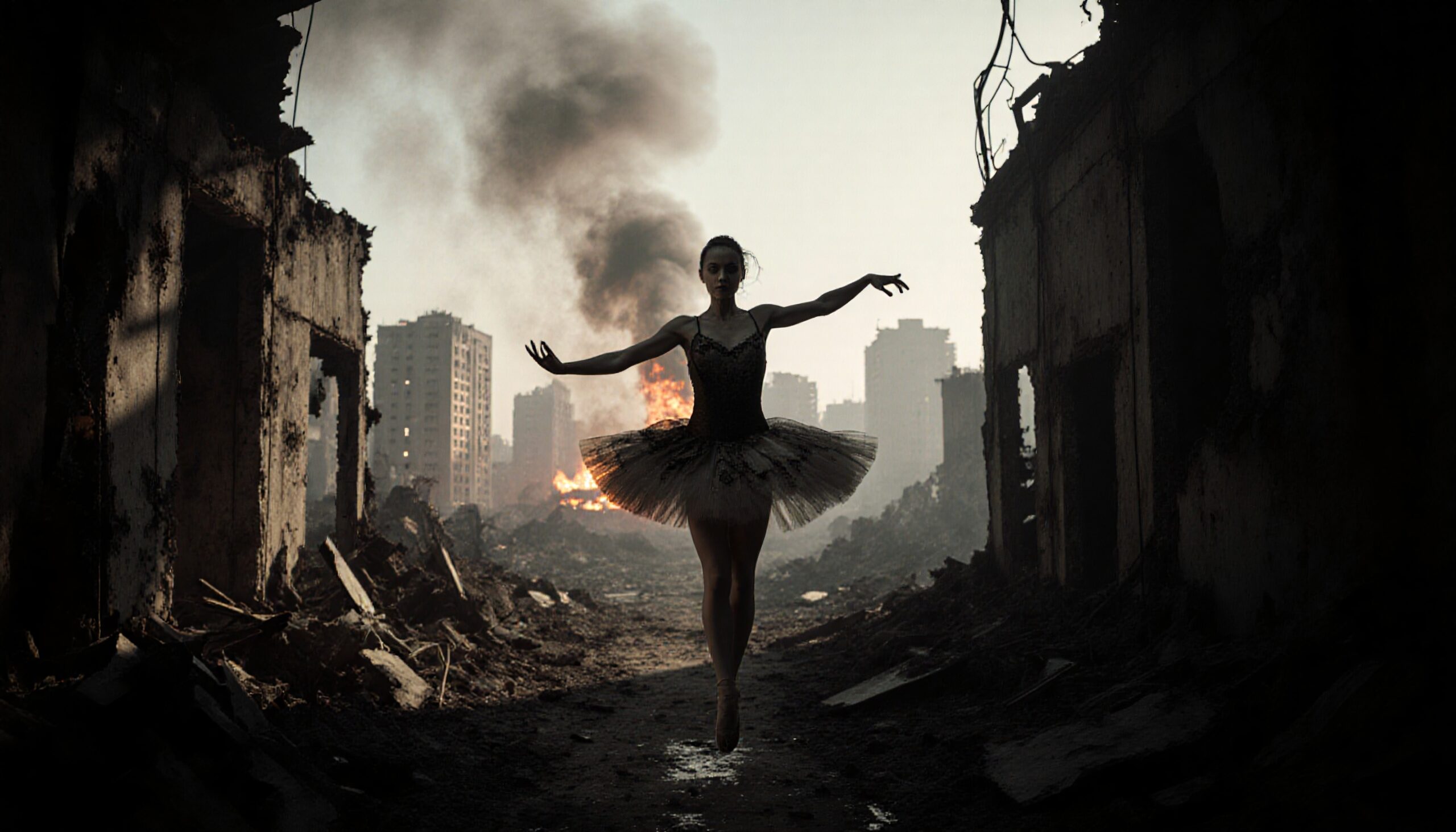 Graceful Dance Amidst Ruins