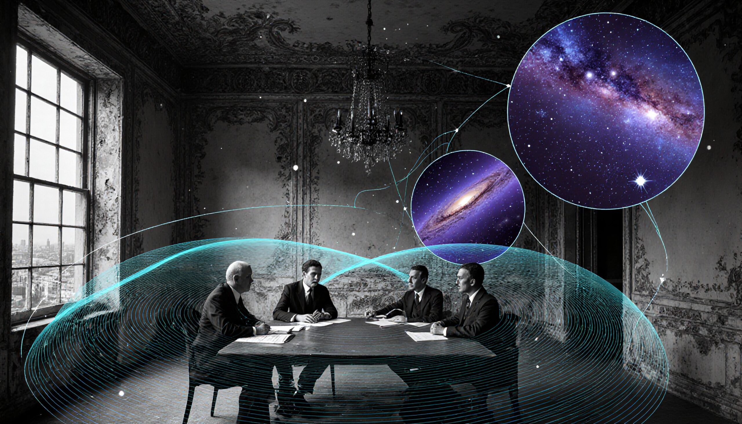Galaxies Meet Corporate Conference Room