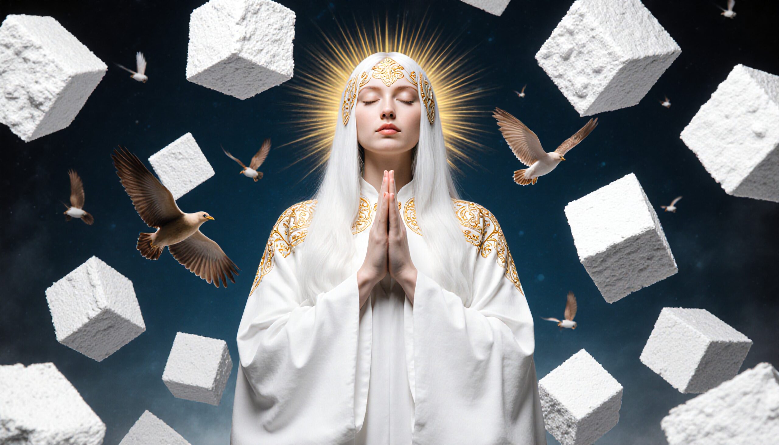 Celestial Harmony in Surreal Sky