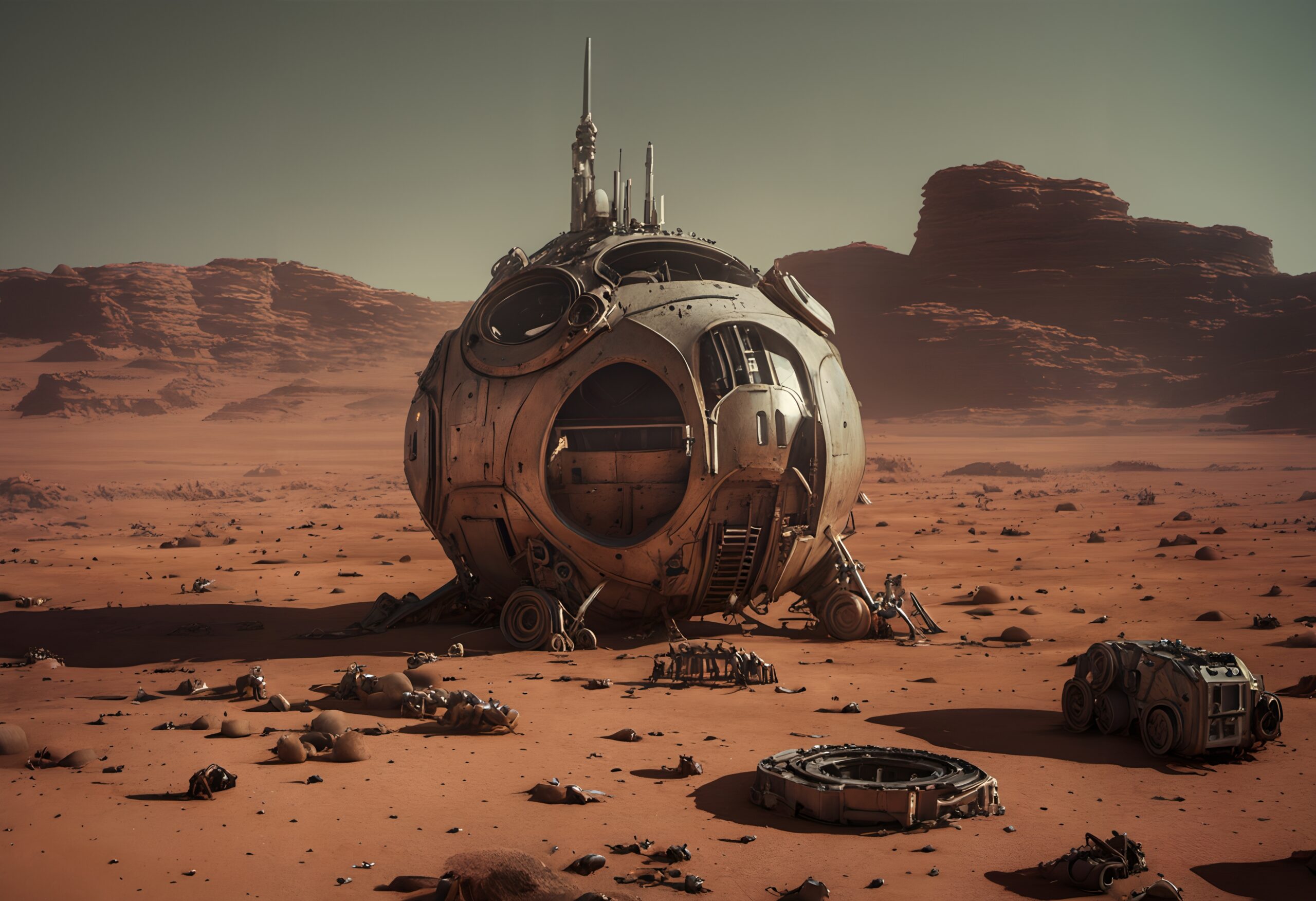 Abandoned Spaceship Mars Desert