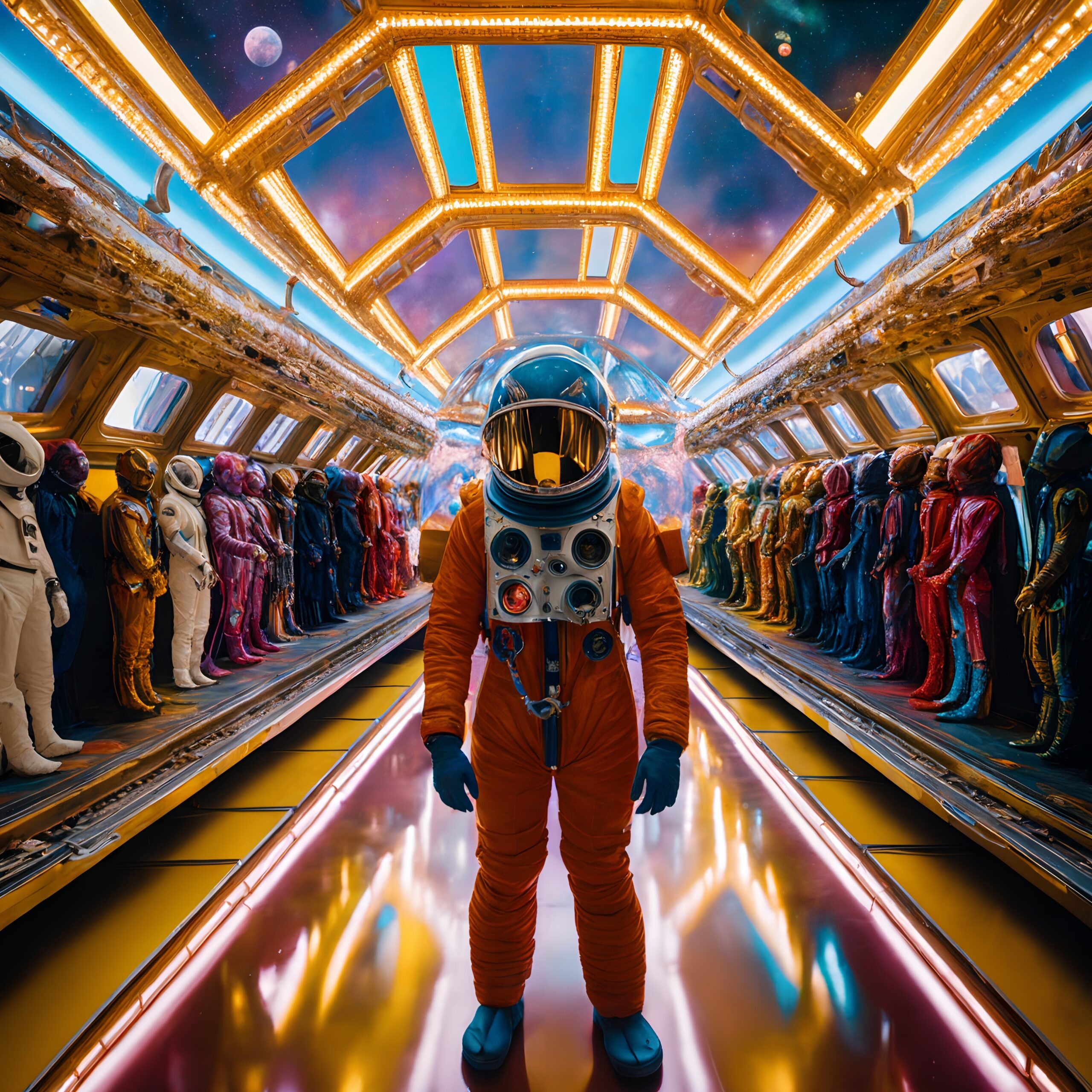 Futuristic Space Station Corridor