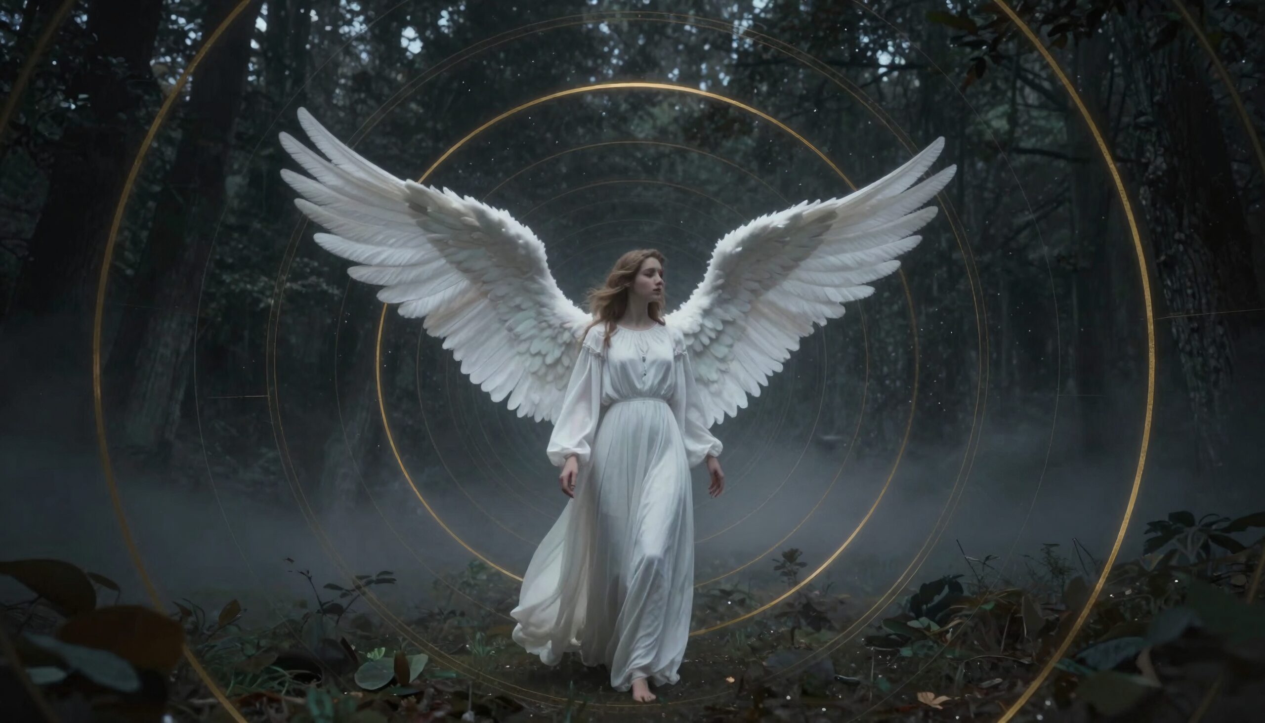 Angel in a Mystical Forest