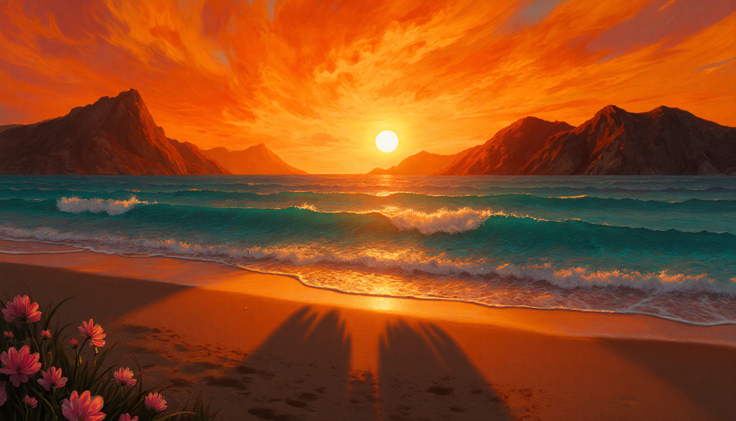 Sunset Serenity Over Peaceful Waters