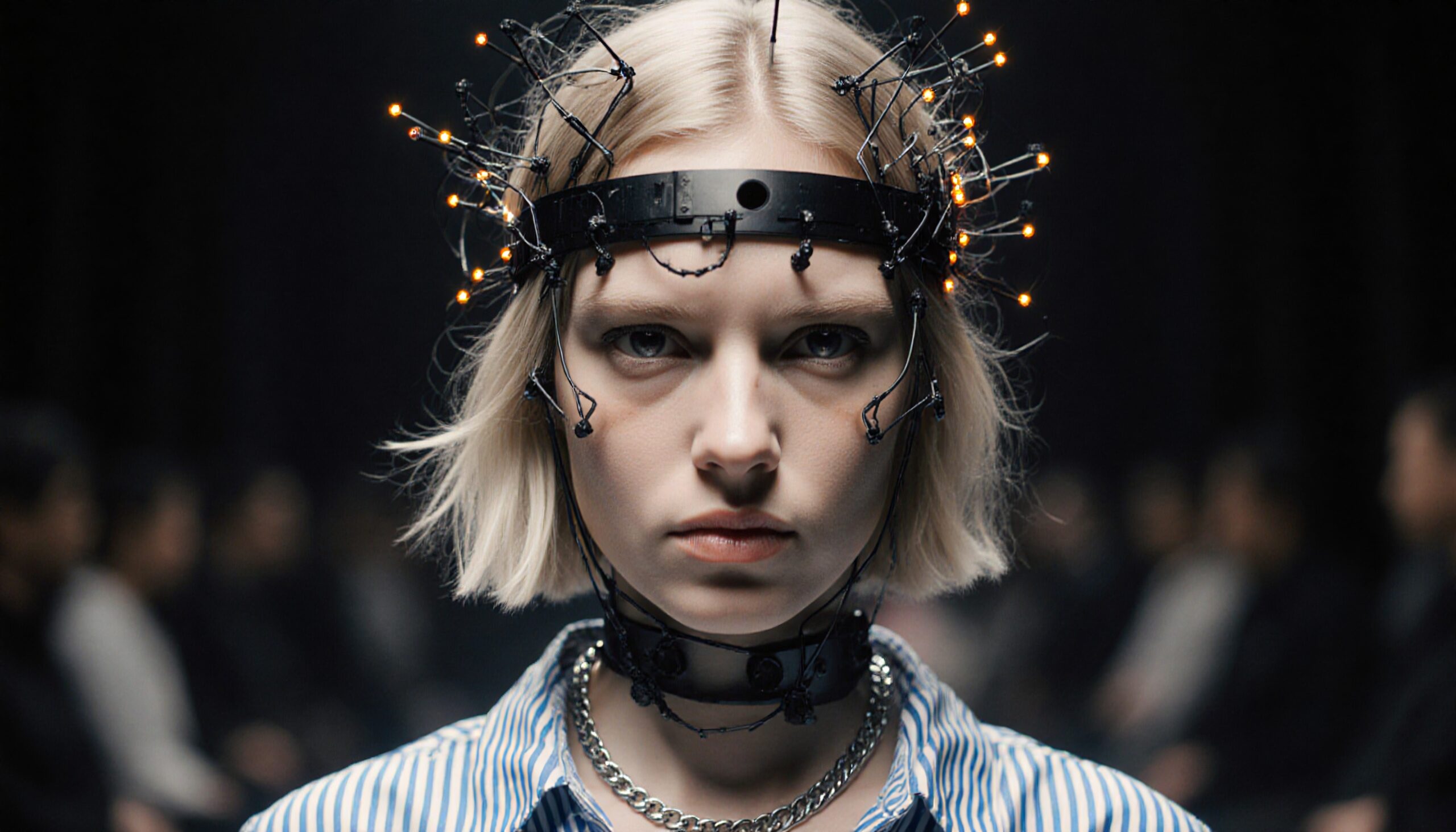 Futuristic Fashion Tech Headpiece
