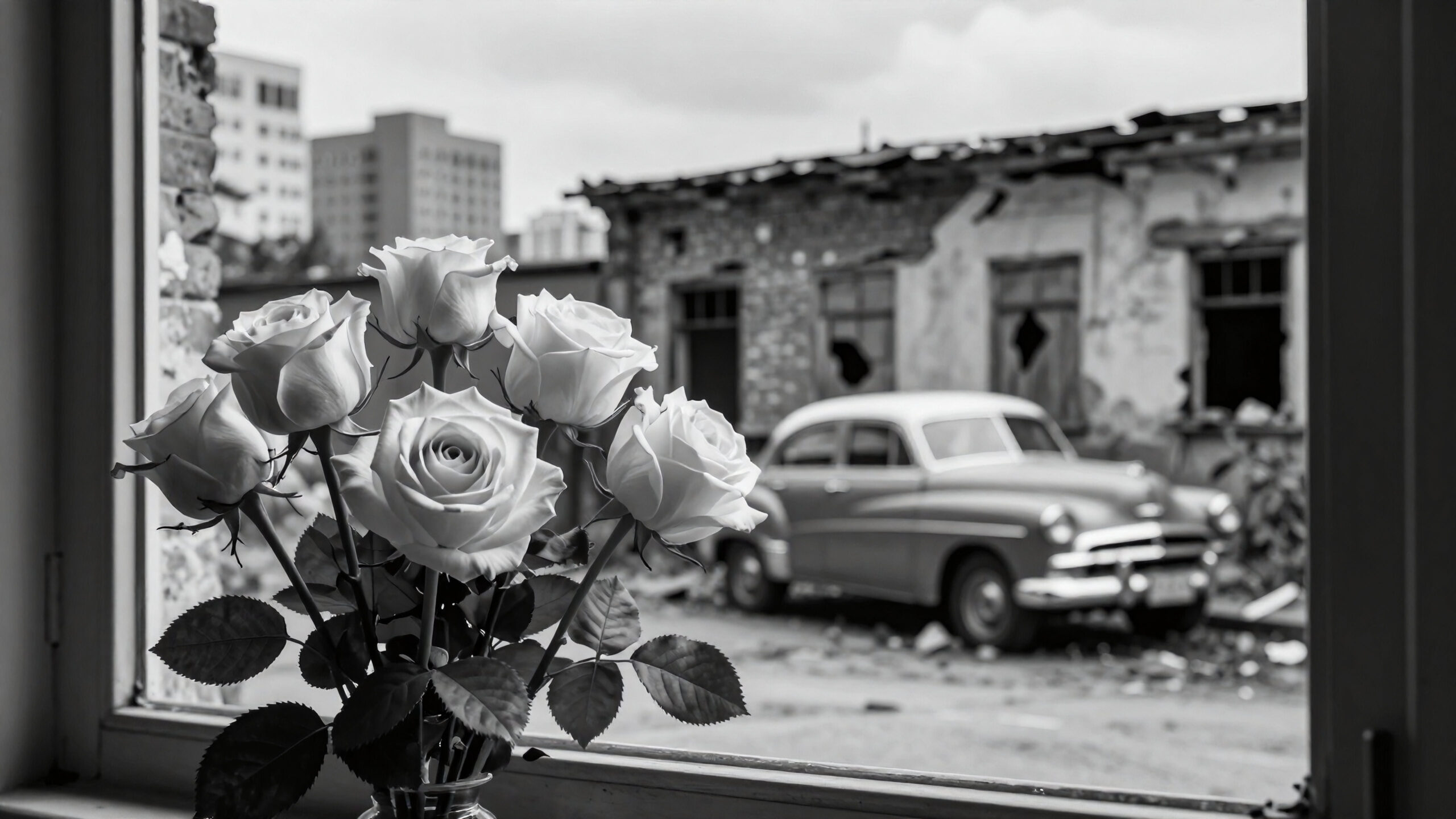 Roses Through Ruins