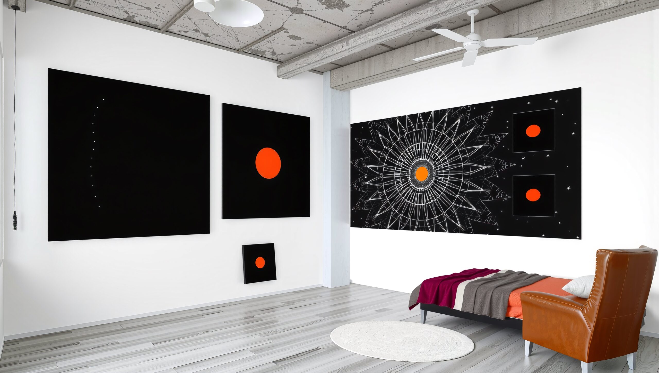 Modern Geometric Art Interior
