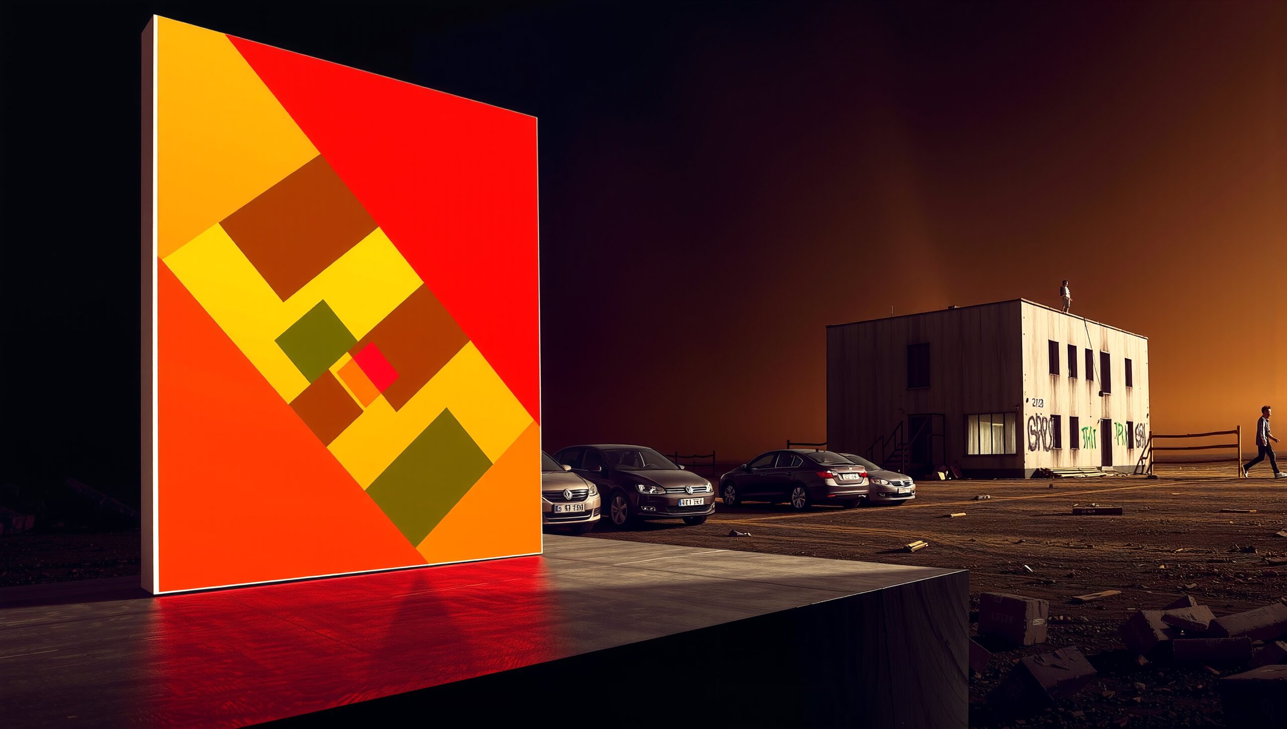 Abstract Art and Urban Landscape