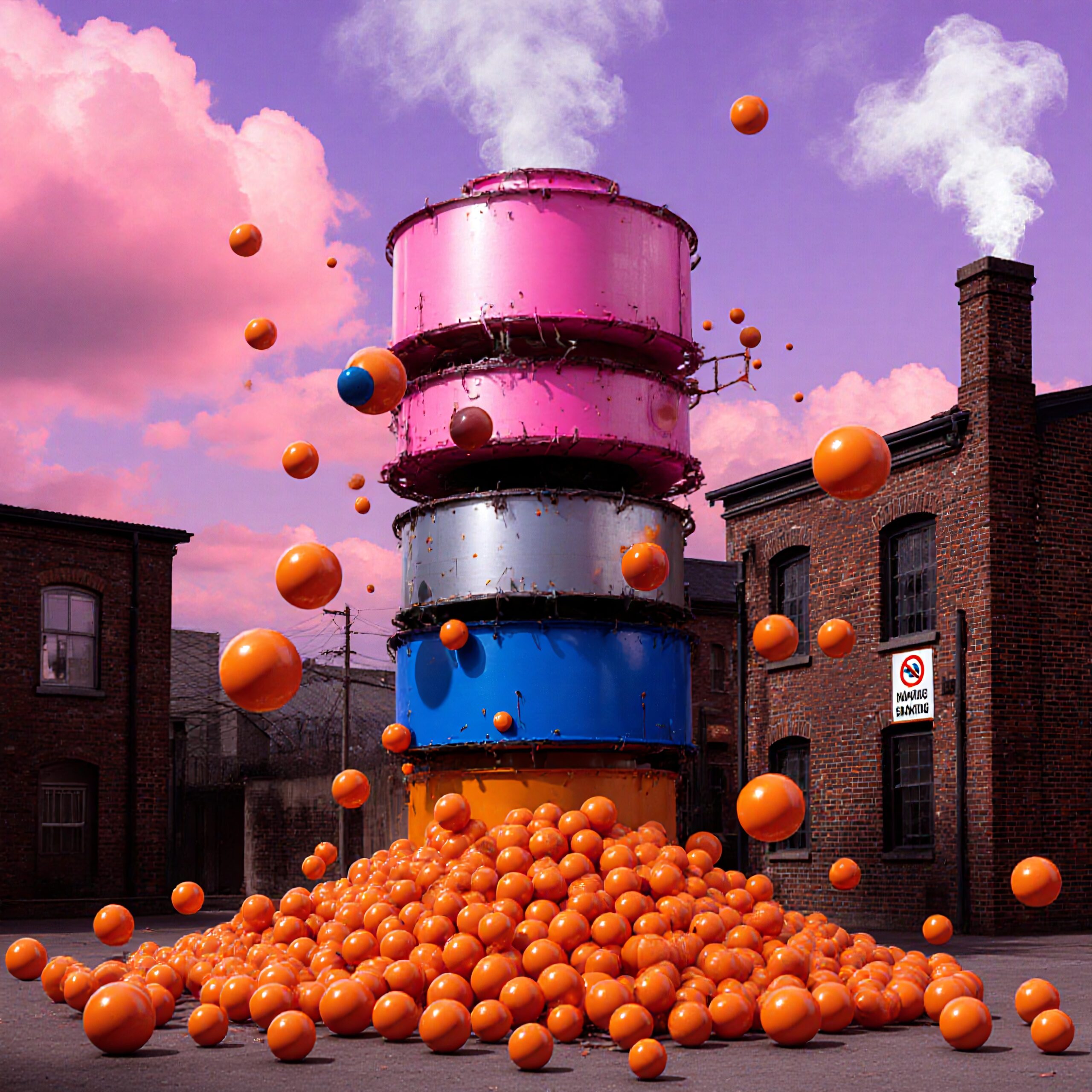 Surreal Urban Tower Scene