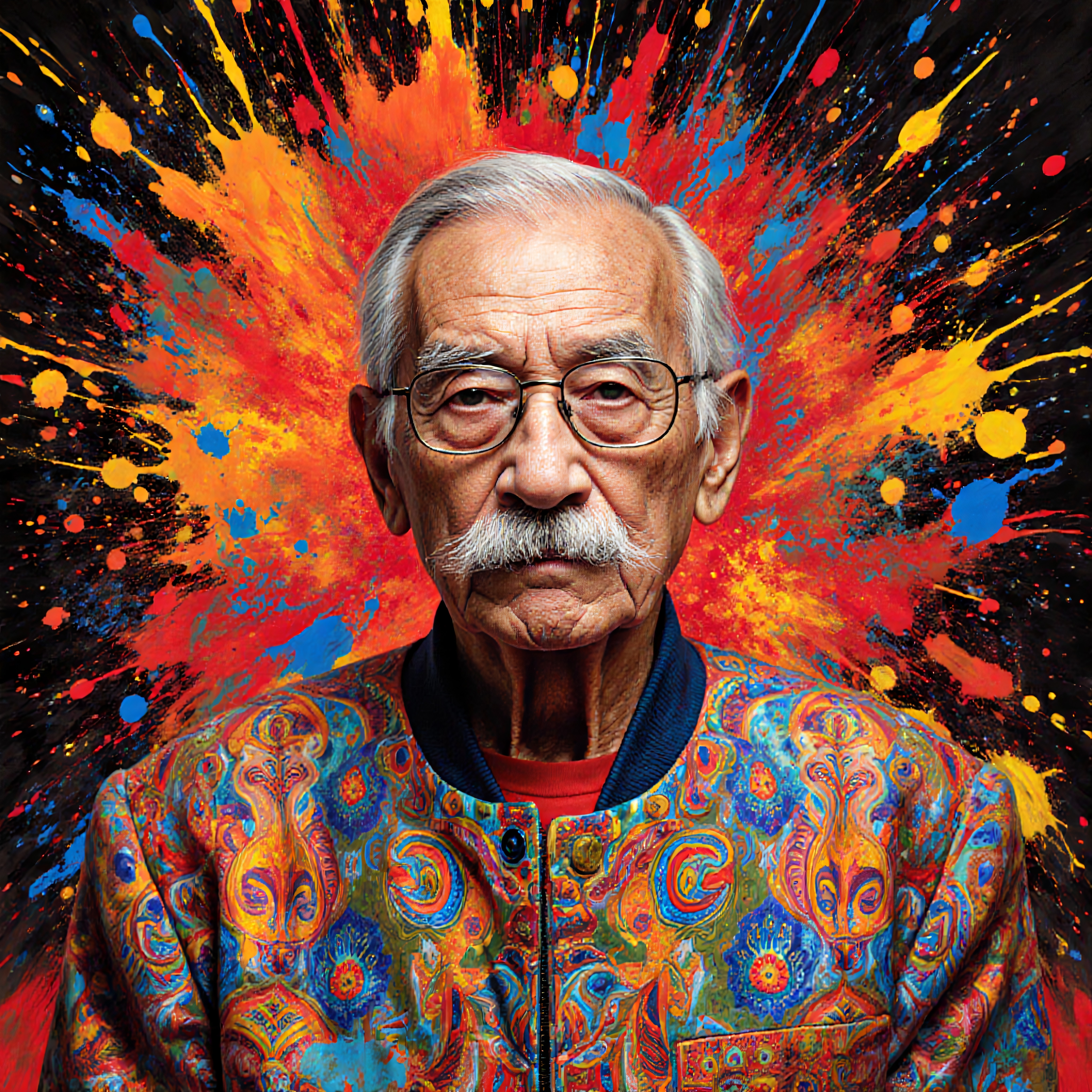 Colorful Expression in Vibrant Portrait