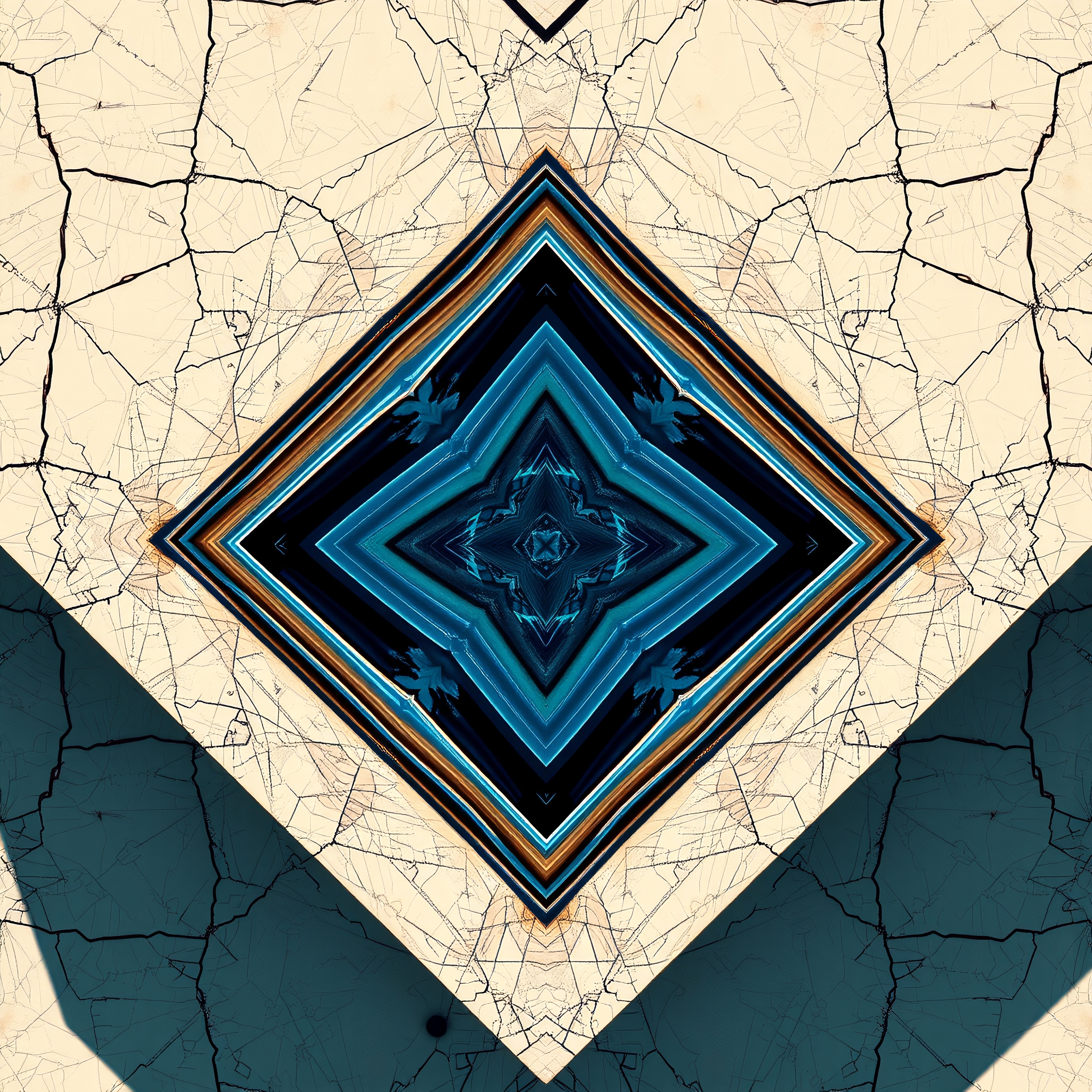 Abstract Geometric Diamond Pattern