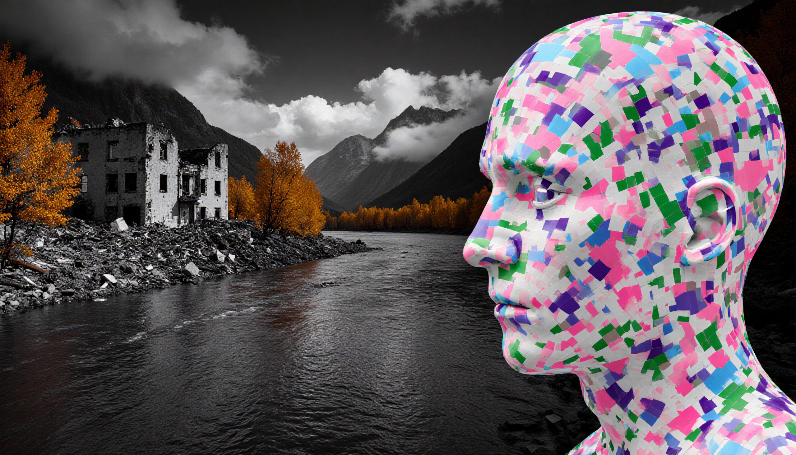 Contrasting Realities Nature and Pixels