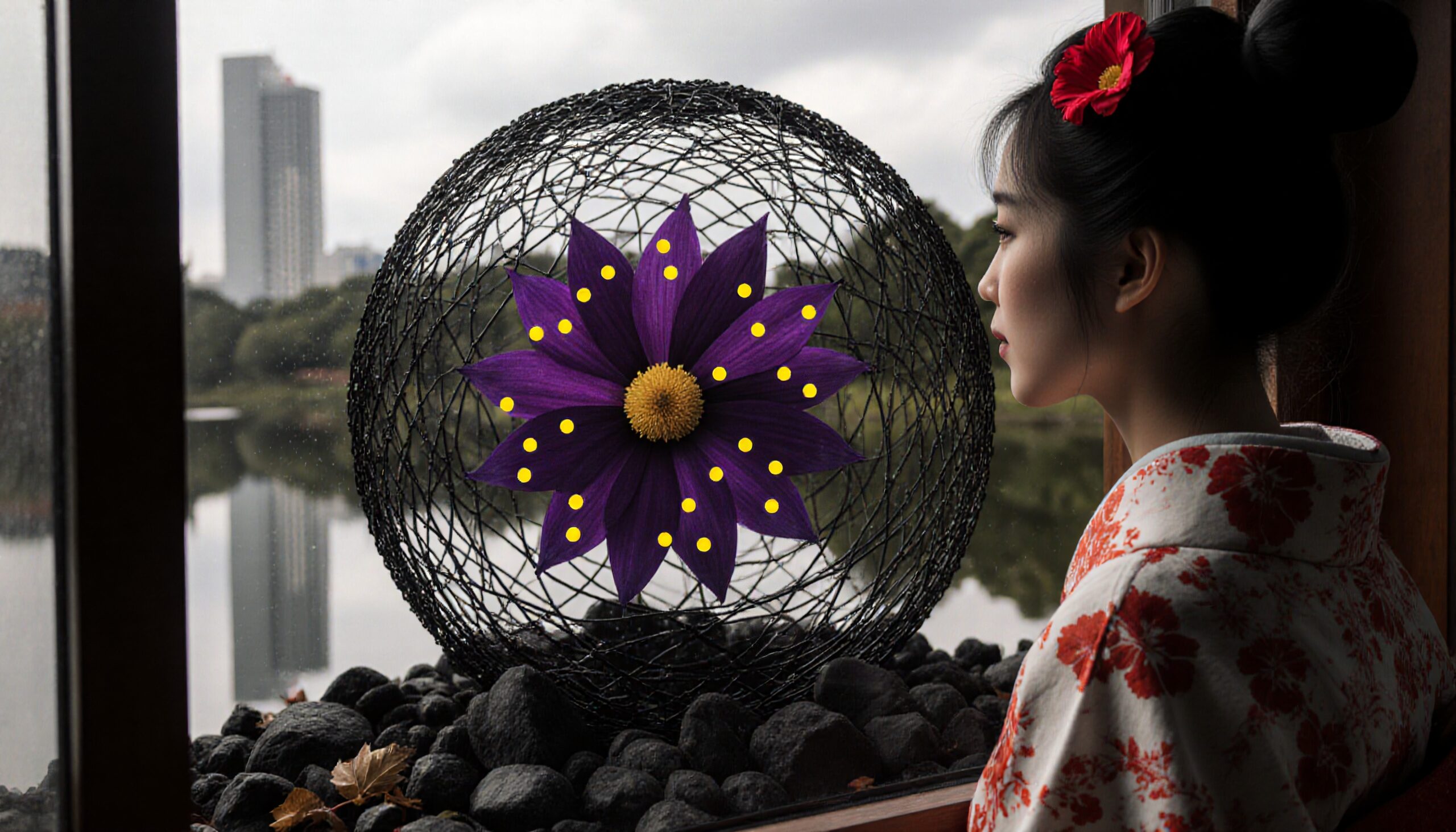 Reflective Gaze with Wired Bloom