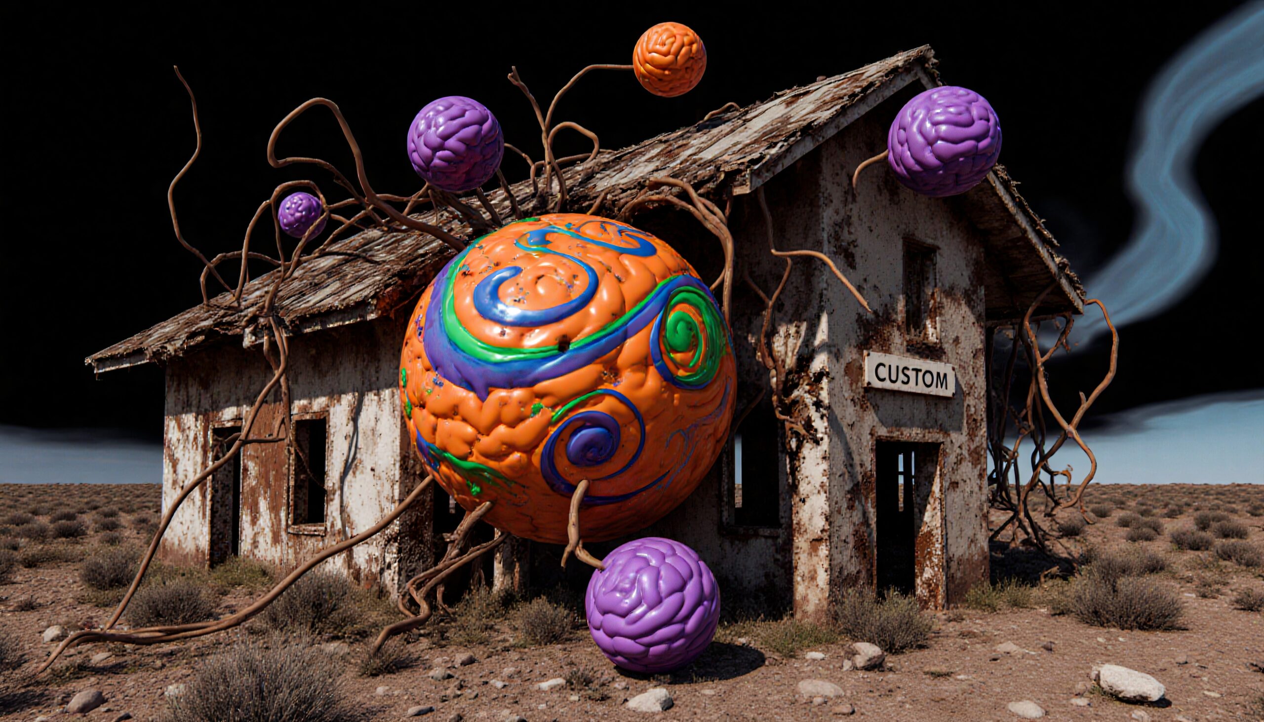 Cosmic Collision with Abandoned Shelter