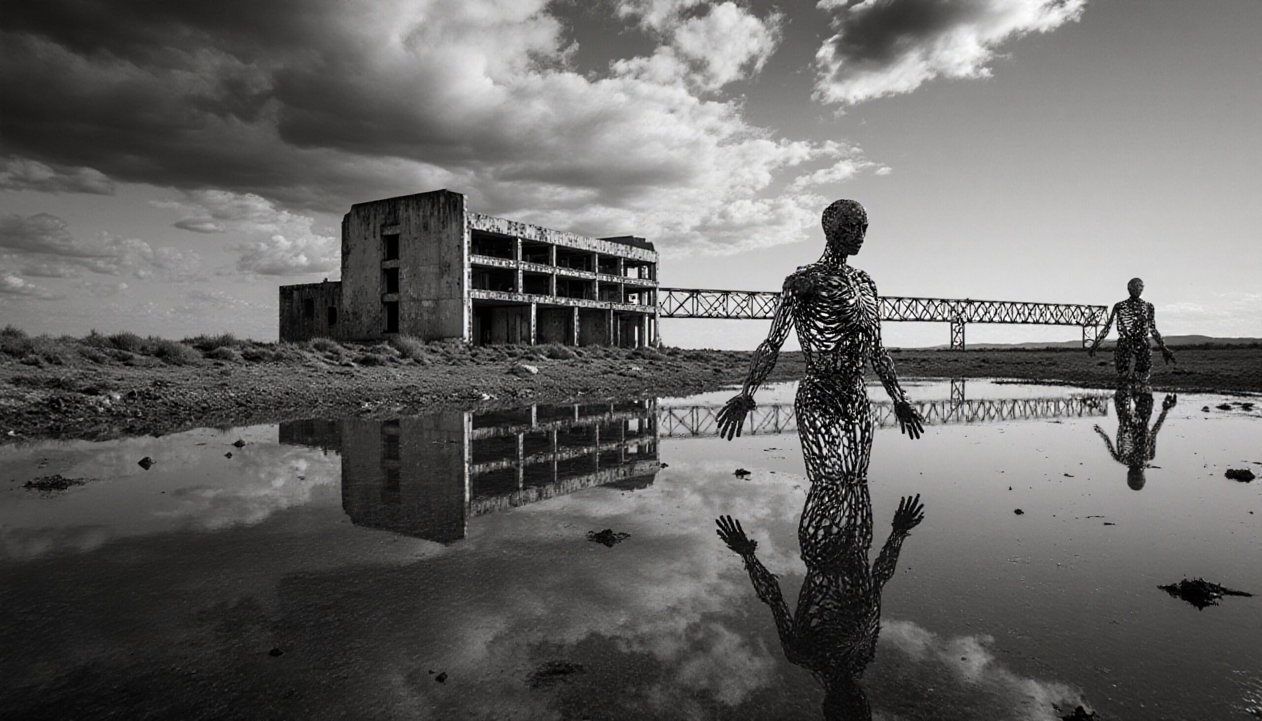 Abandoned Landscape with Reflections