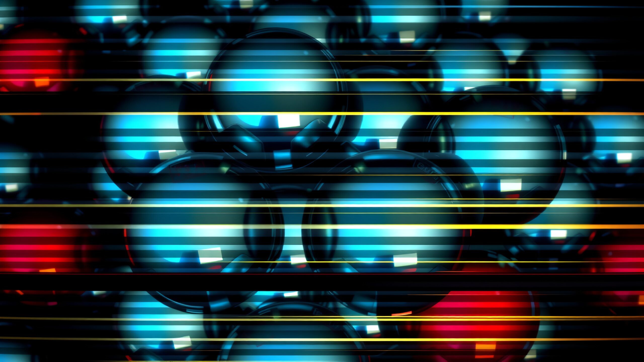 Colorful Spheres and Stripes Design