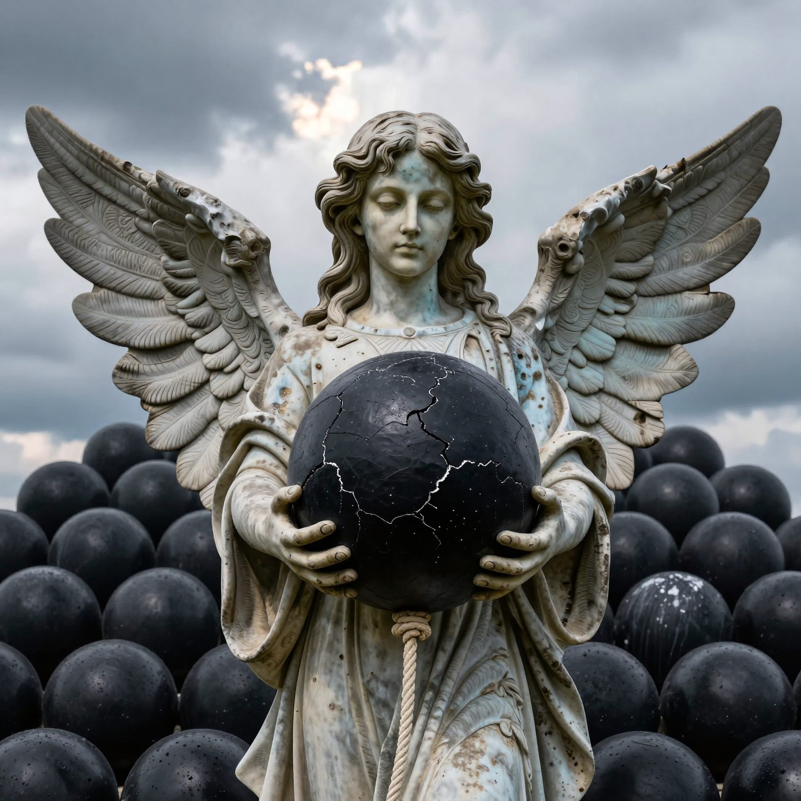 Mystical Angelic Stone Sculpture