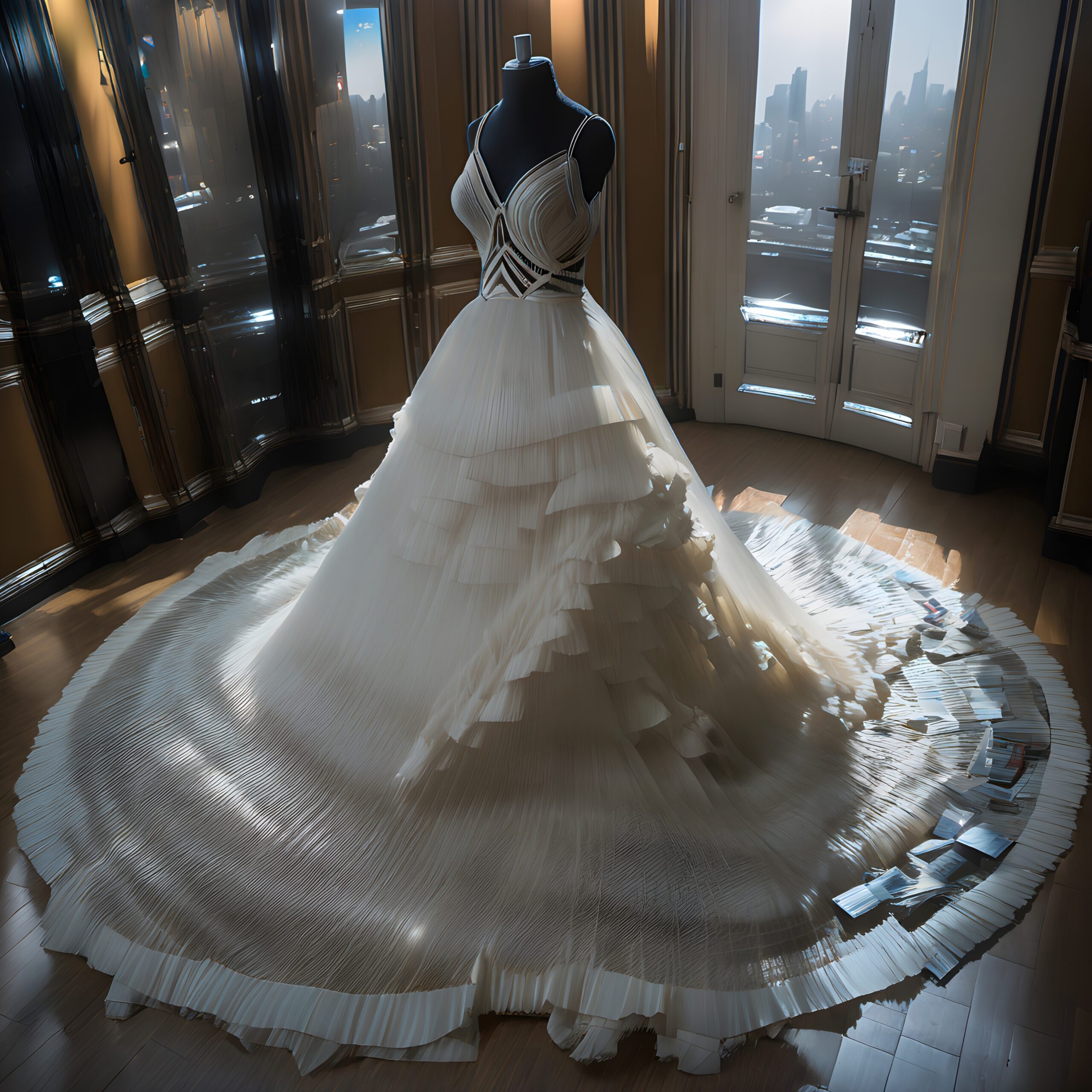 Luxurious Gown in Elegant Setting