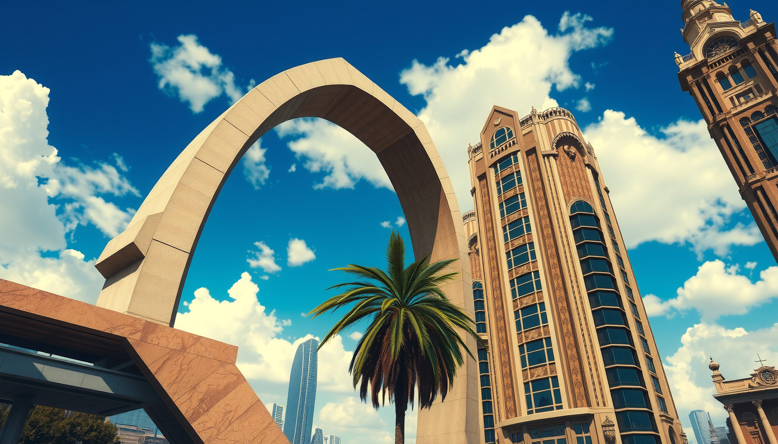 Majestic Urban Archway Scene