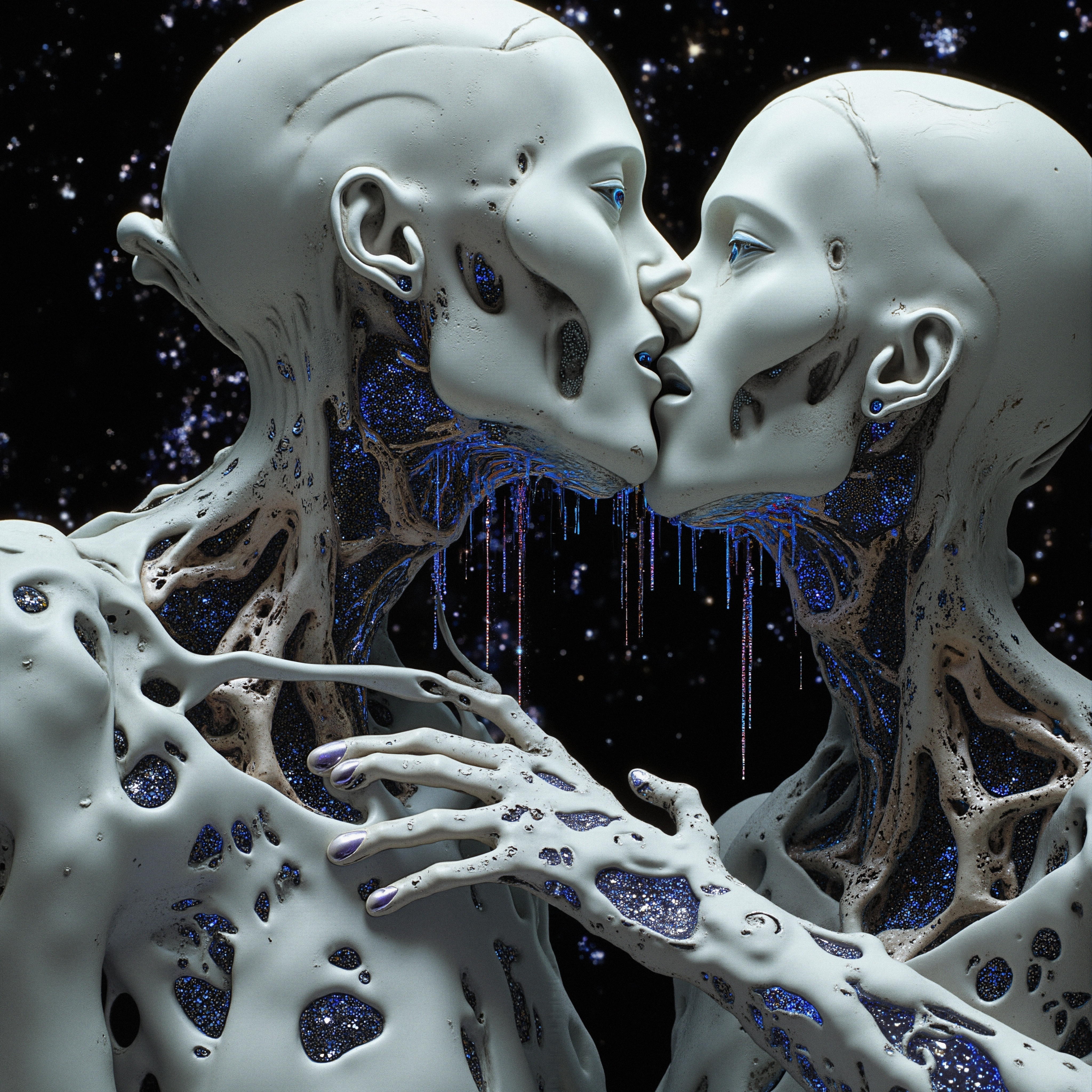 Ethereal Connection in Cosmic Embrace
