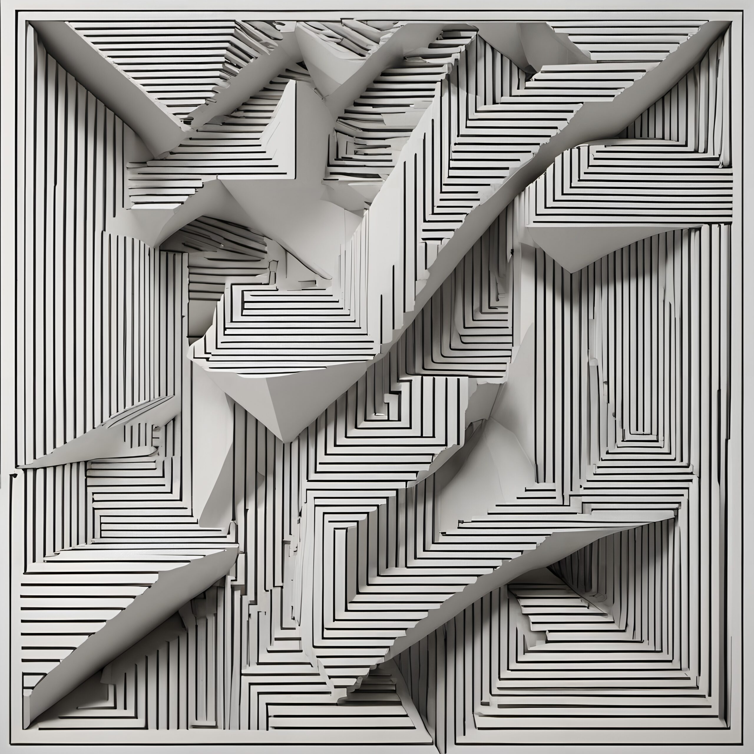 Complex Geometric Line Labyrinth