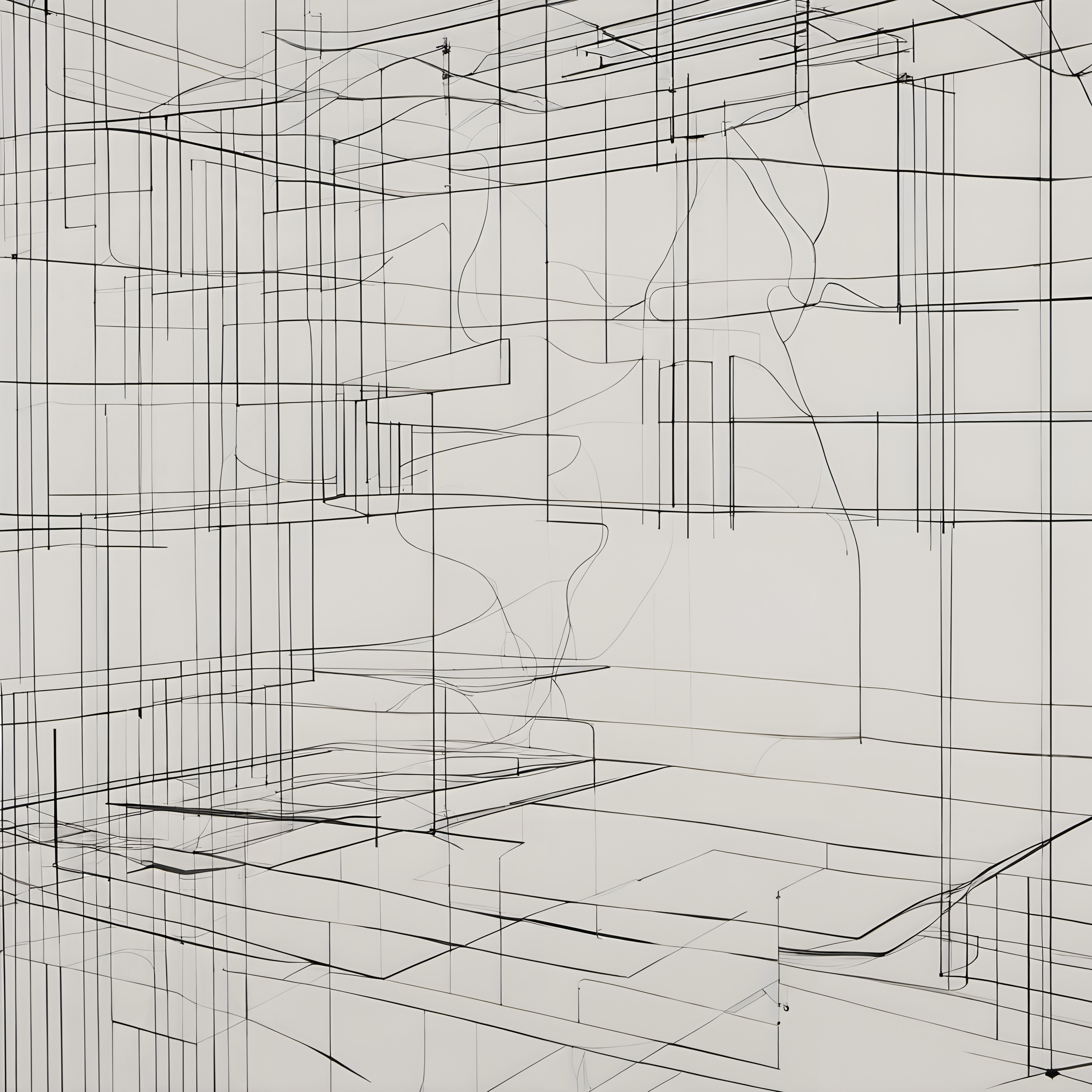 Abstract Architectural Line Drawing