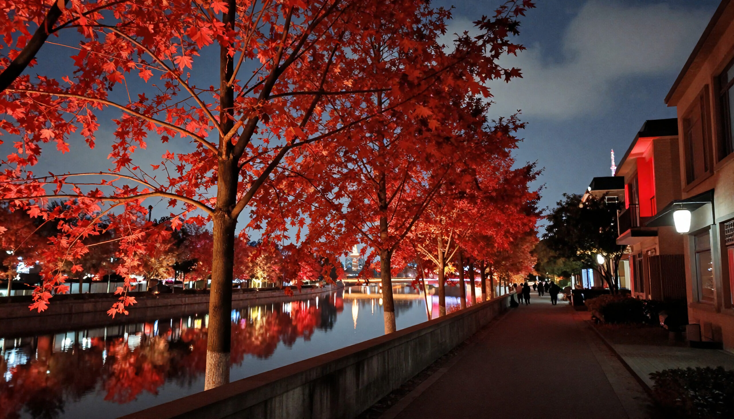 Autumn Glow Along Riverwalk