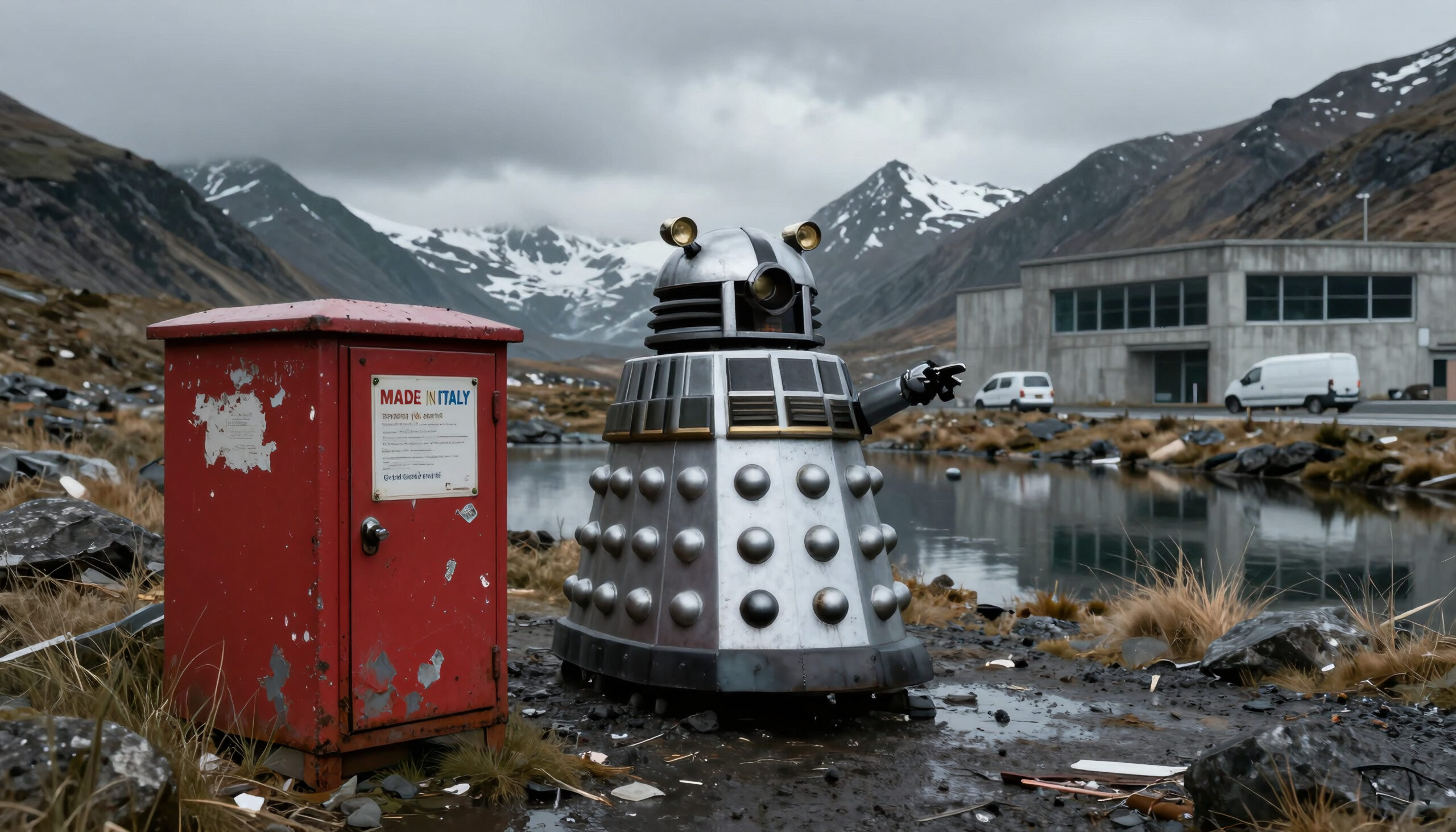 Dalek Beside Red Box Mountain
