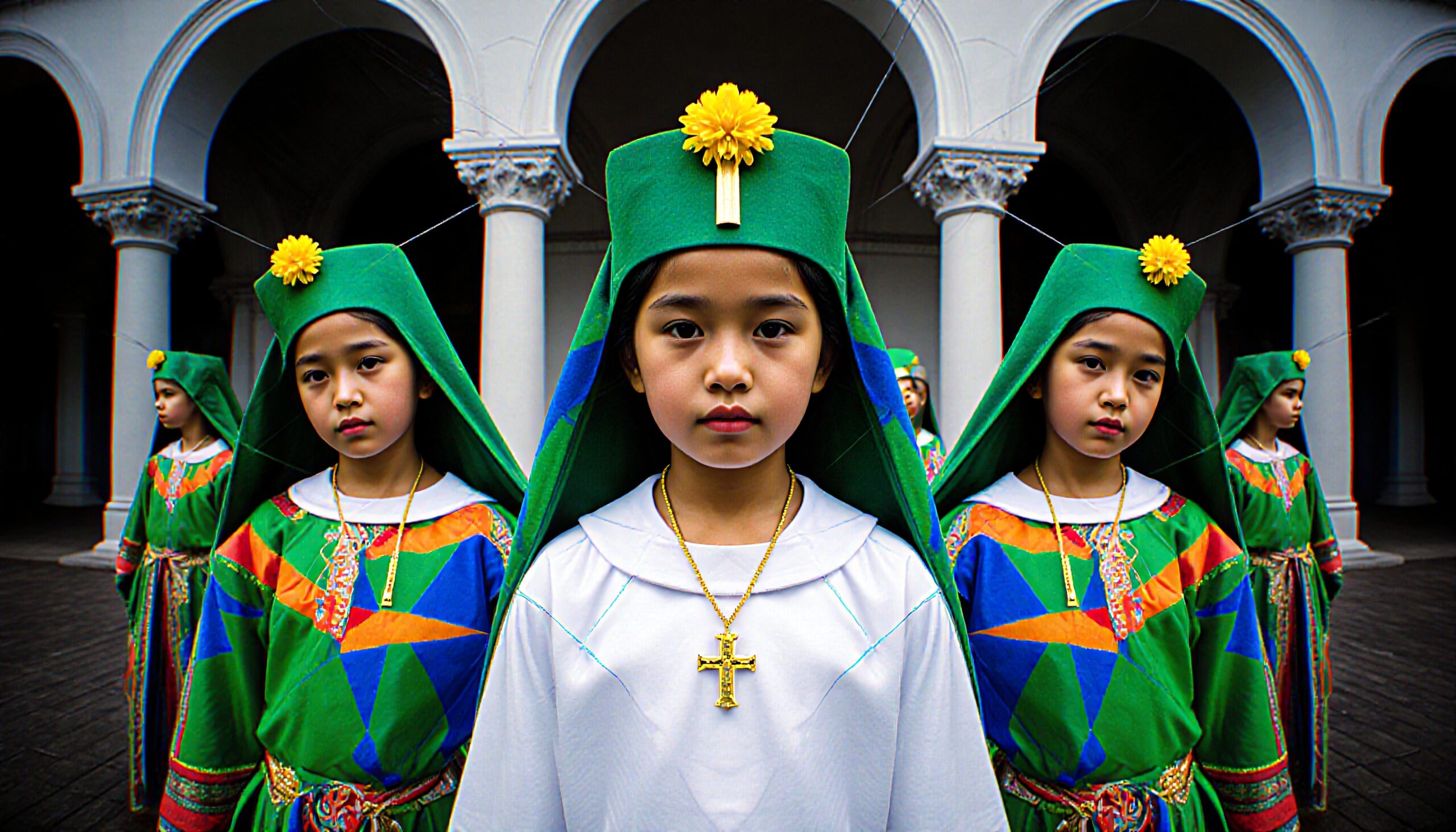 Traditional and colorful cultural attire