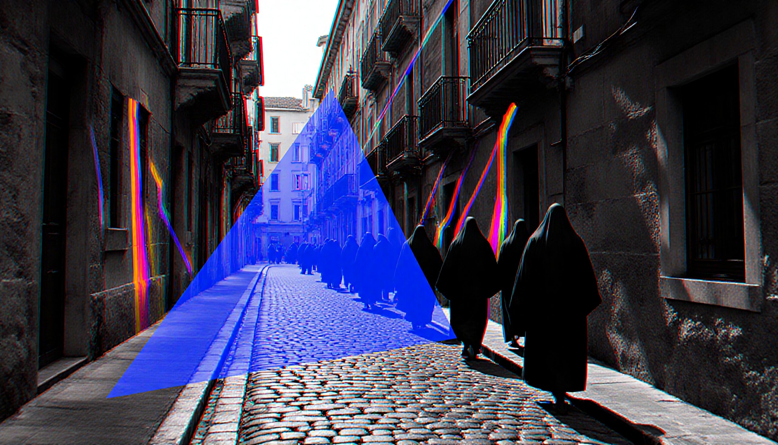 Mysterious Street Artistic Glitch Encounter