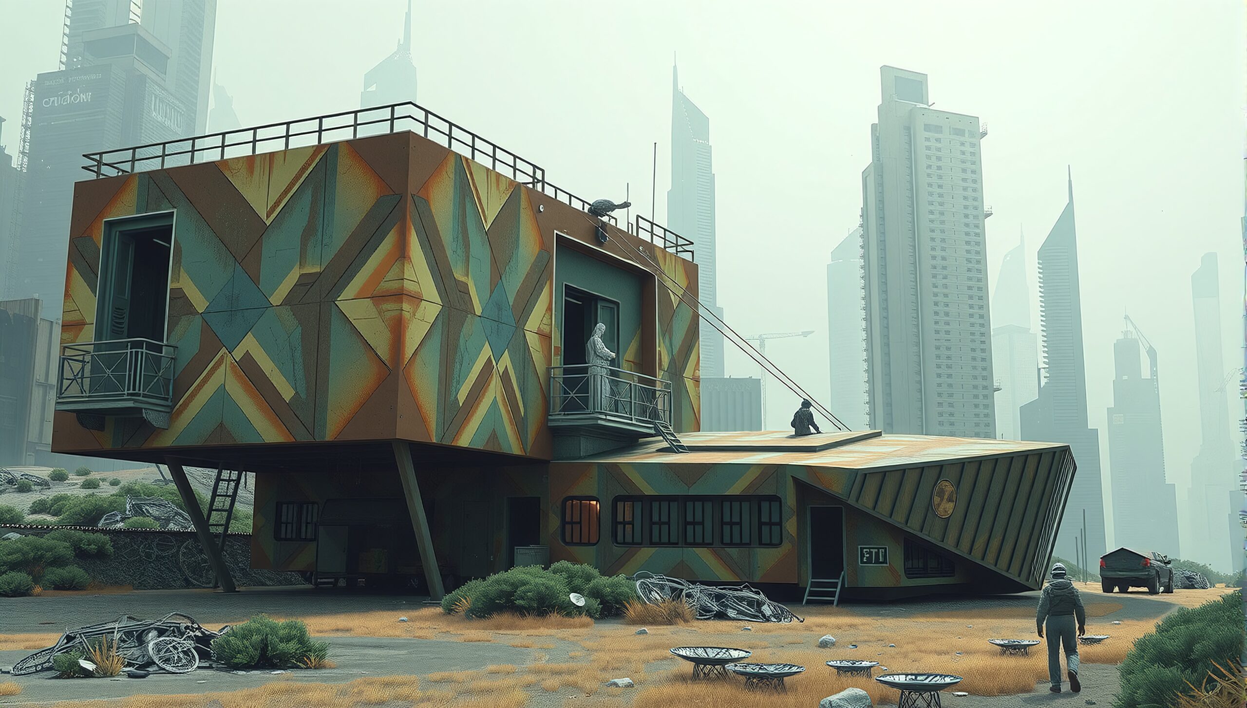 Futuristic Urban Dwelling Scene