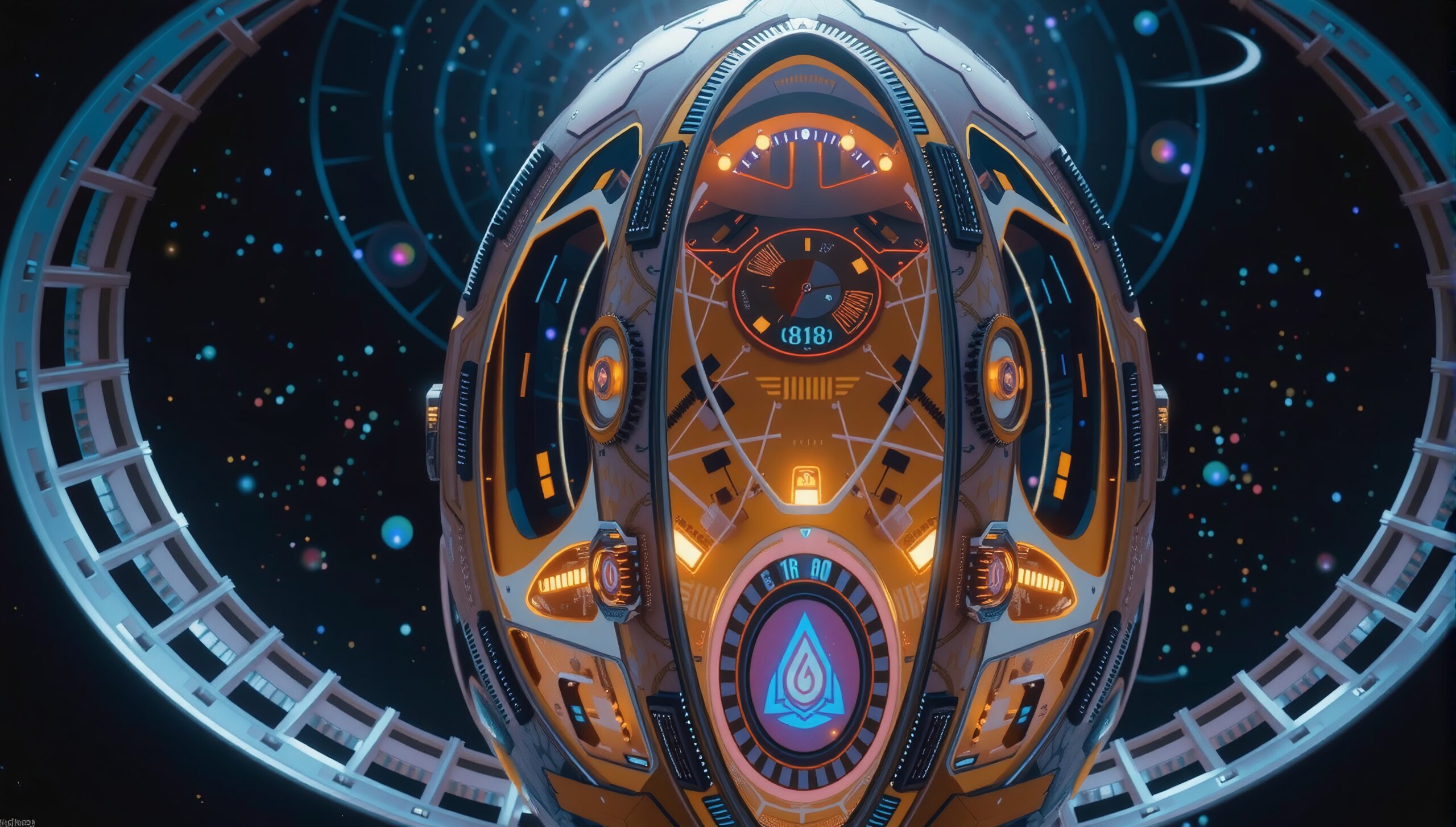 Futuristic Sci-Fi Space Lingam