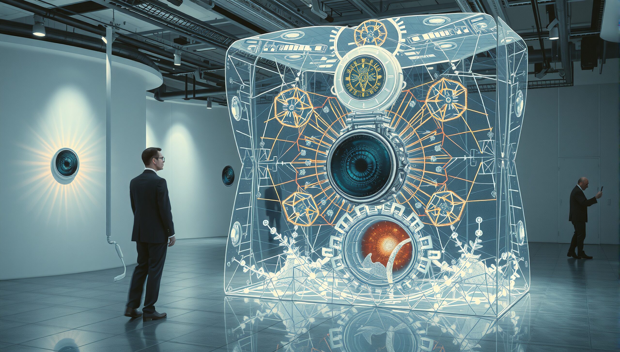 Futuristic Geometric Art Installation