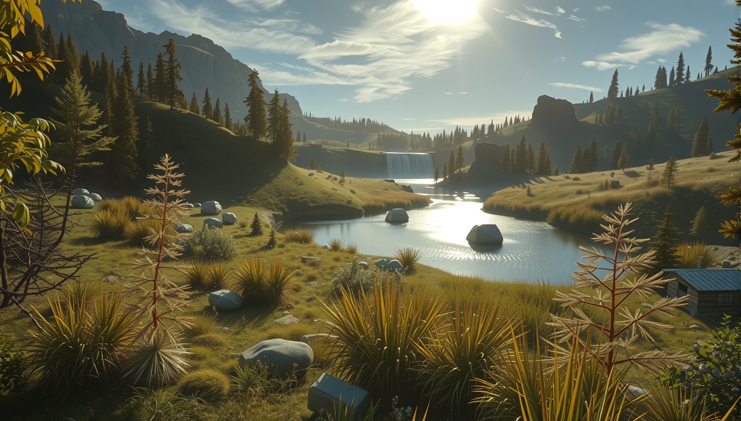 Tranquil Nature Scene at Sunset