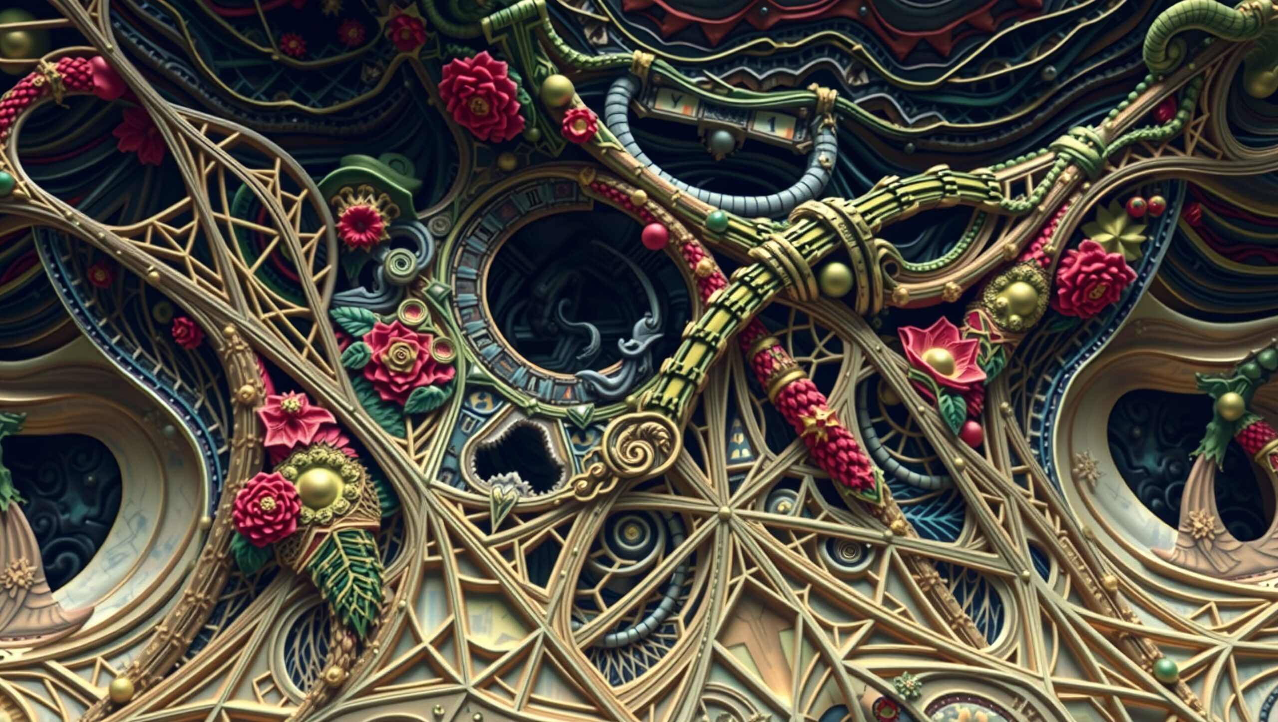 Floral Steampunk Abstract Fantasy