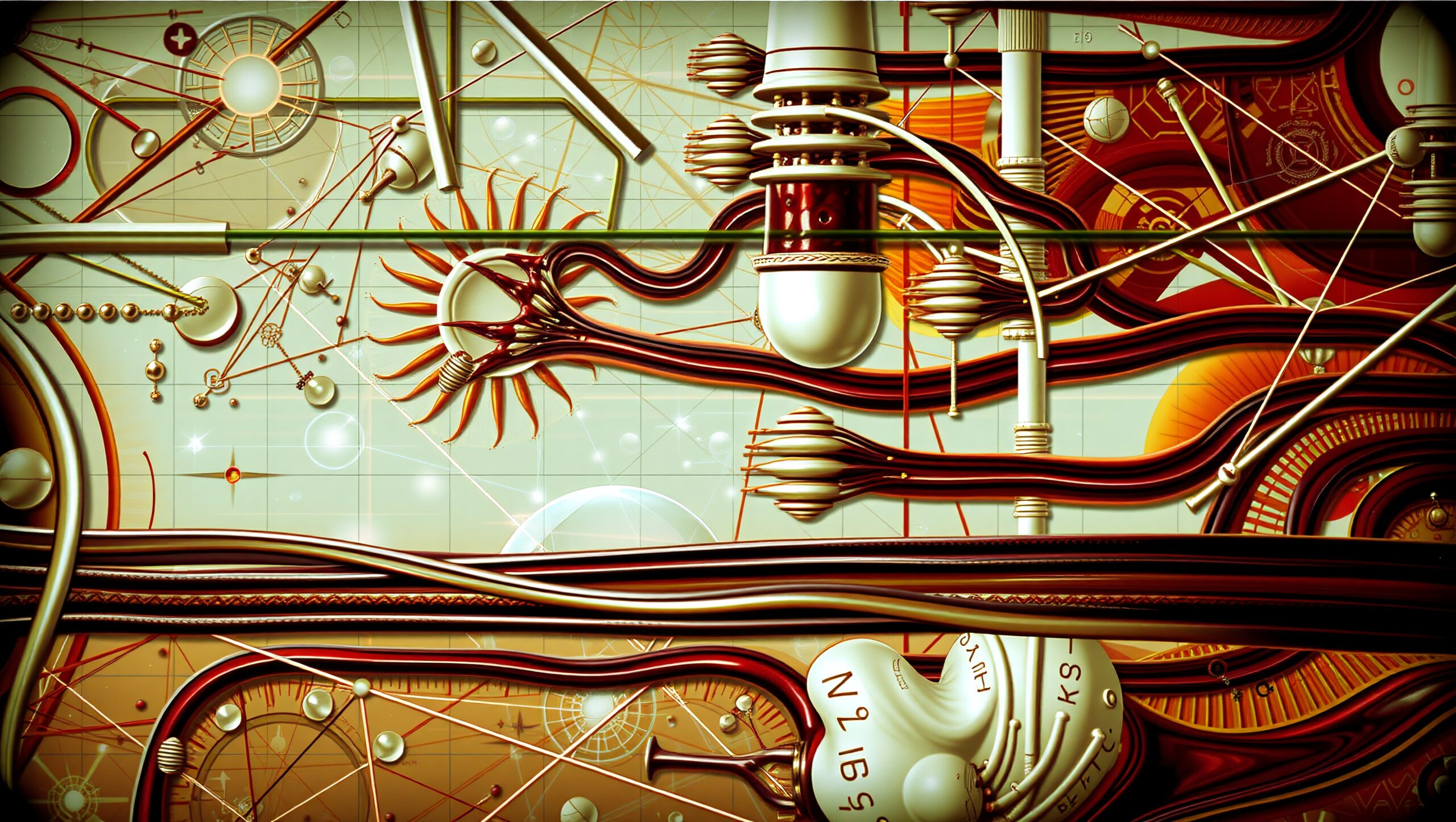 Intricate Mechanical Abstract Artwork