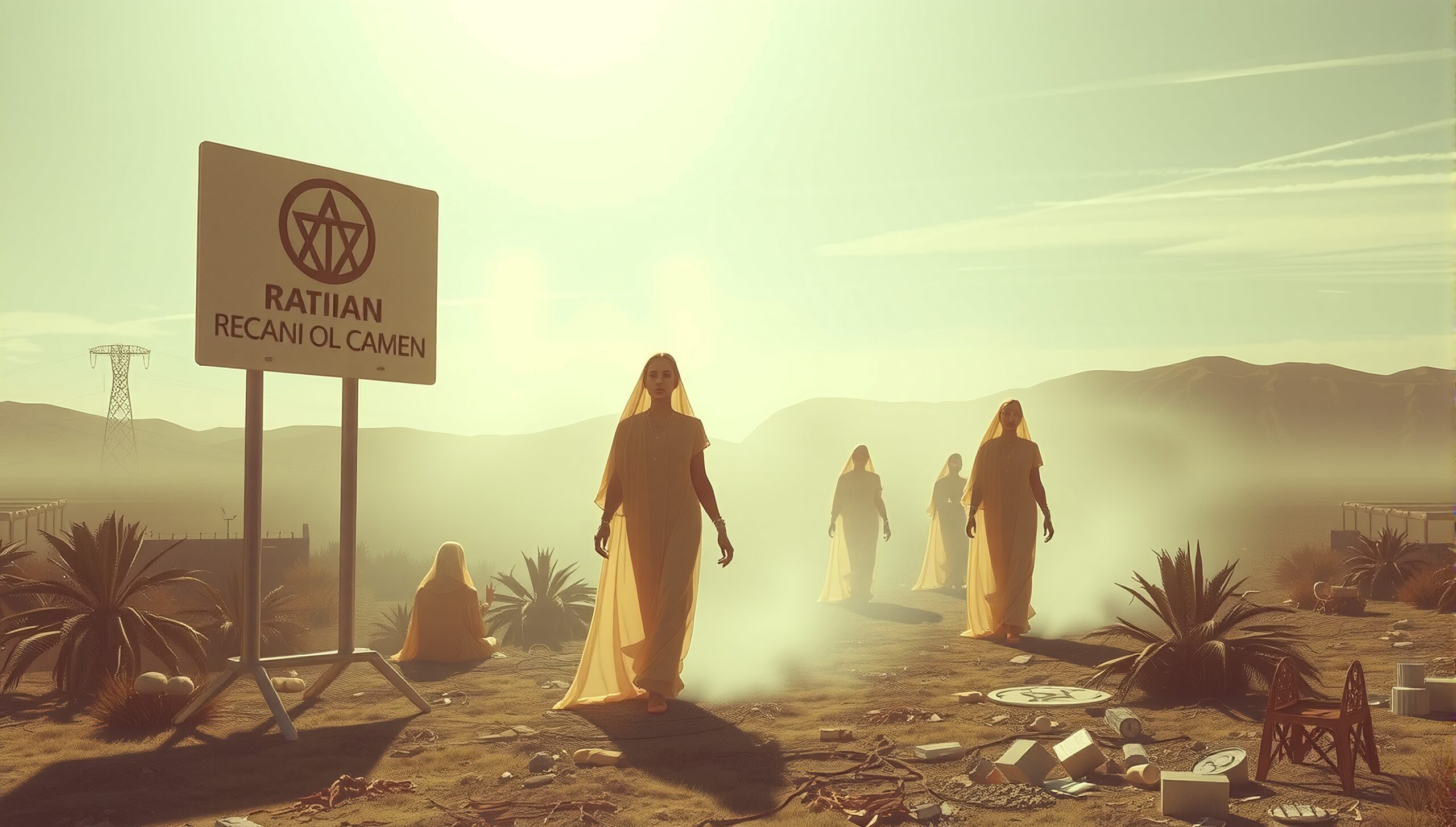 Mystical Figures in a Desert