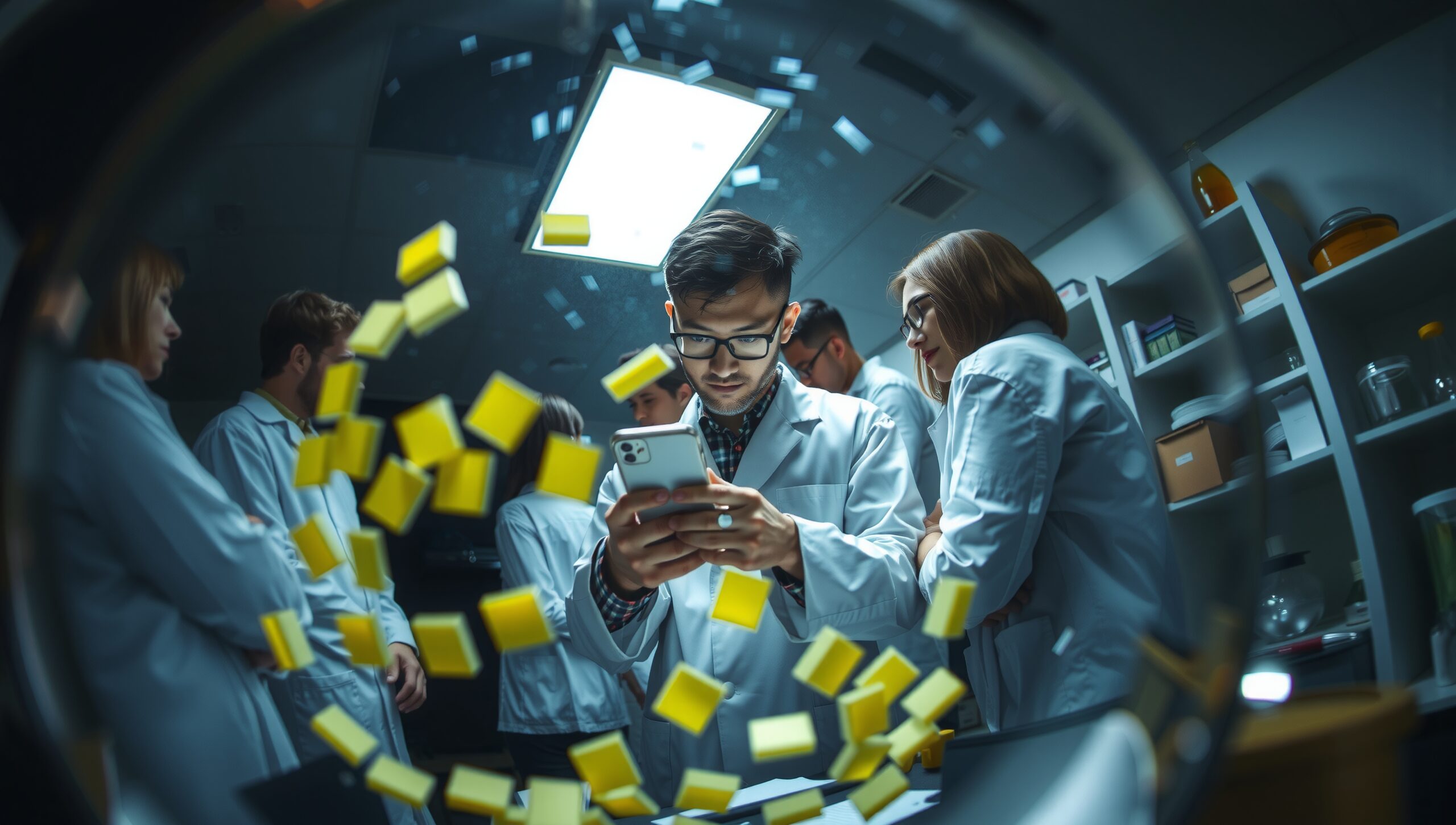 Scientists Analyzing Data in Lab