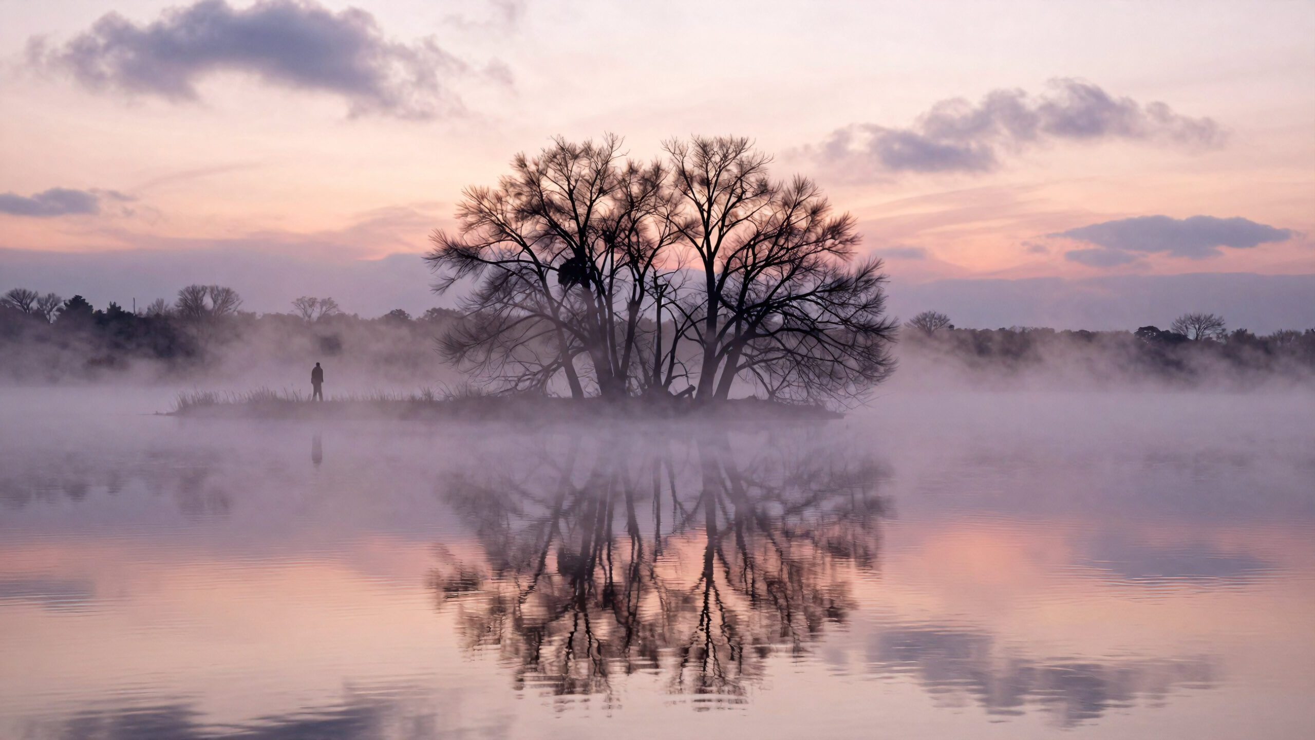 Misty Dawn Reflection