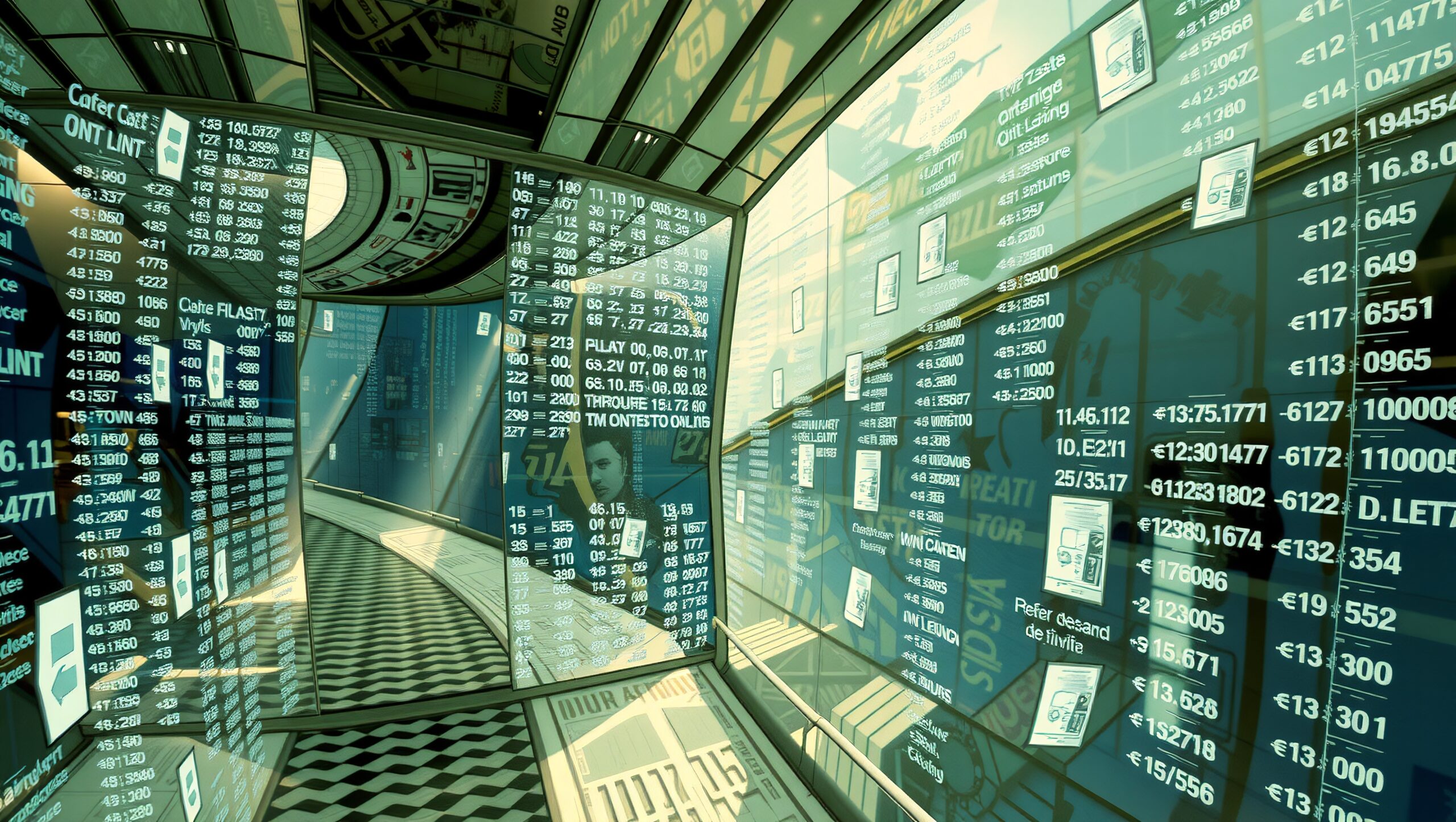 Futuristic Digital Data Corridor