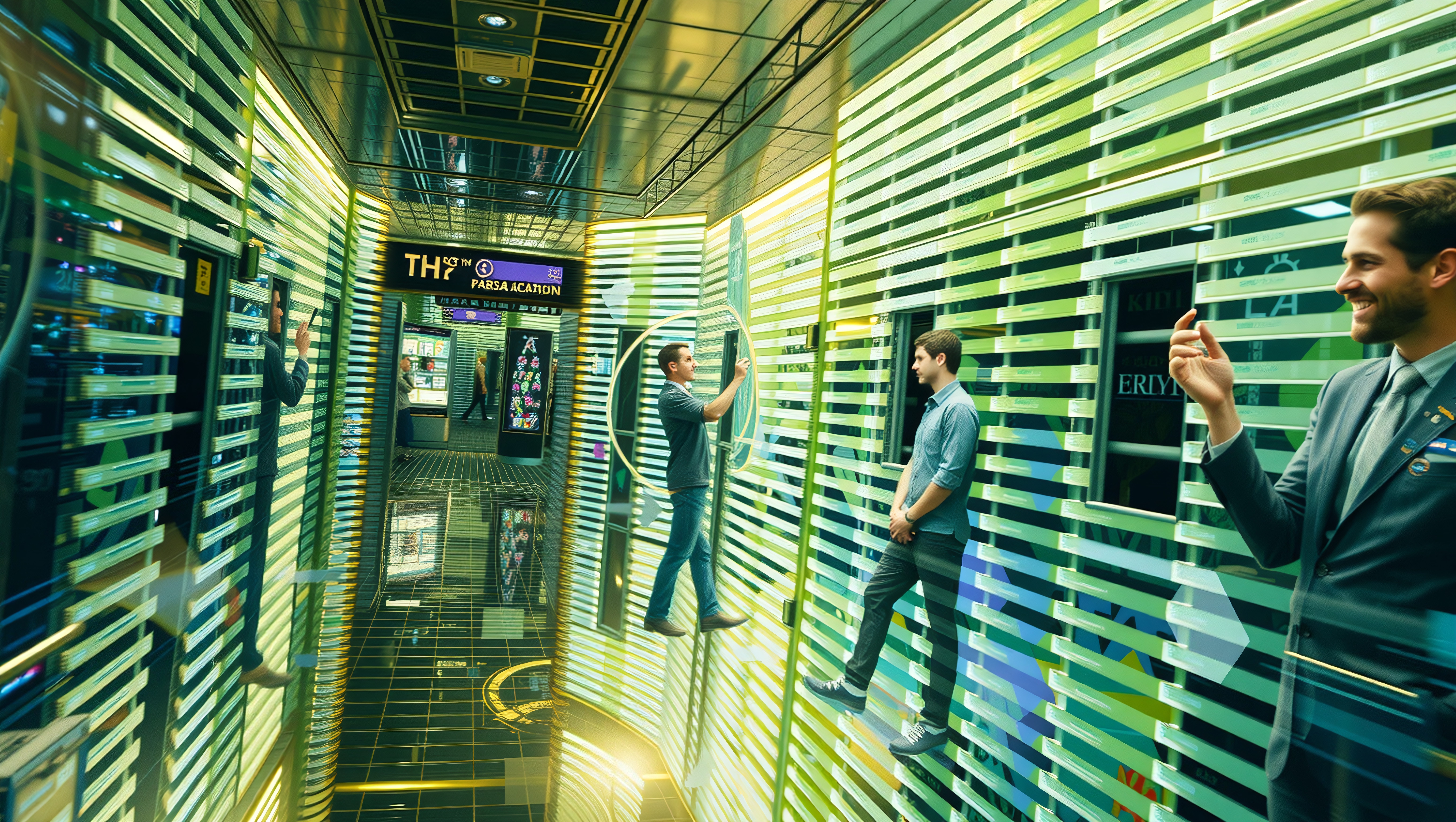 Interactive Futuristic Hallway Exploration